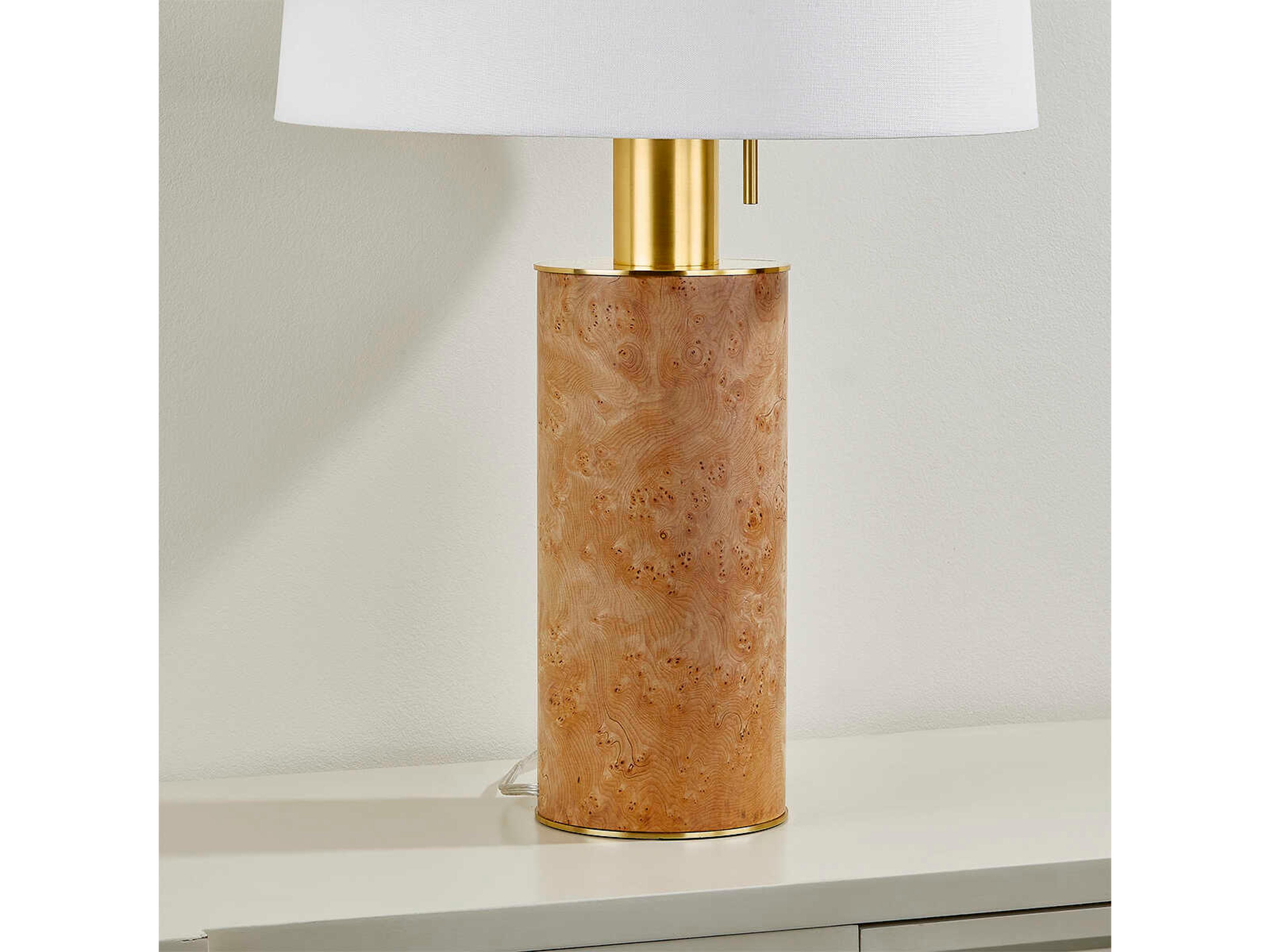 Mitzi Clarissa Aged Brass Brown Buffet Lamp