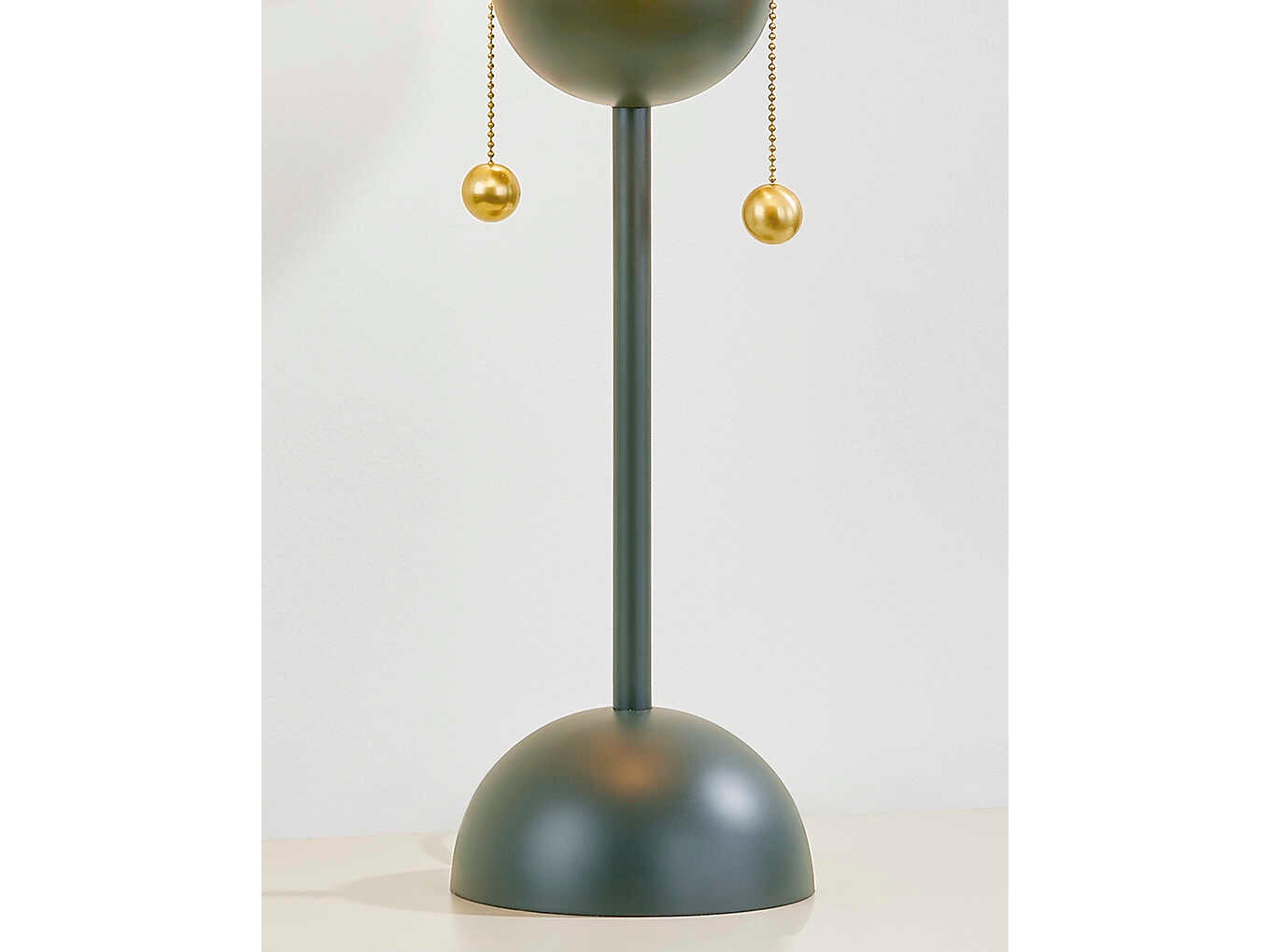 Mitzi Jojo Aged Brass Soft Studio Green Buffet Lamp