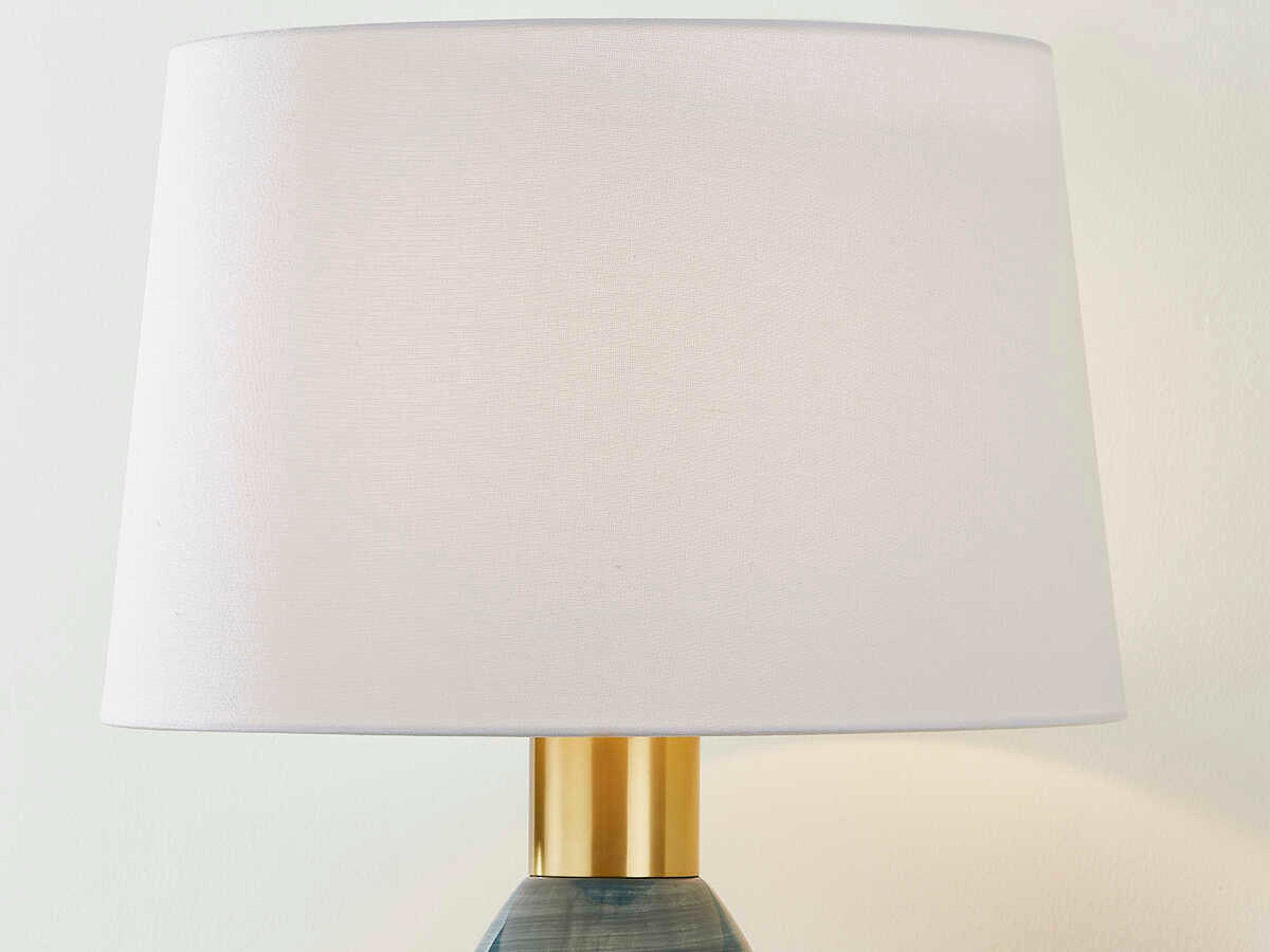 Mitzi Tenley Aged Brass Ceramic Inchyra Blue Buffet Lamp