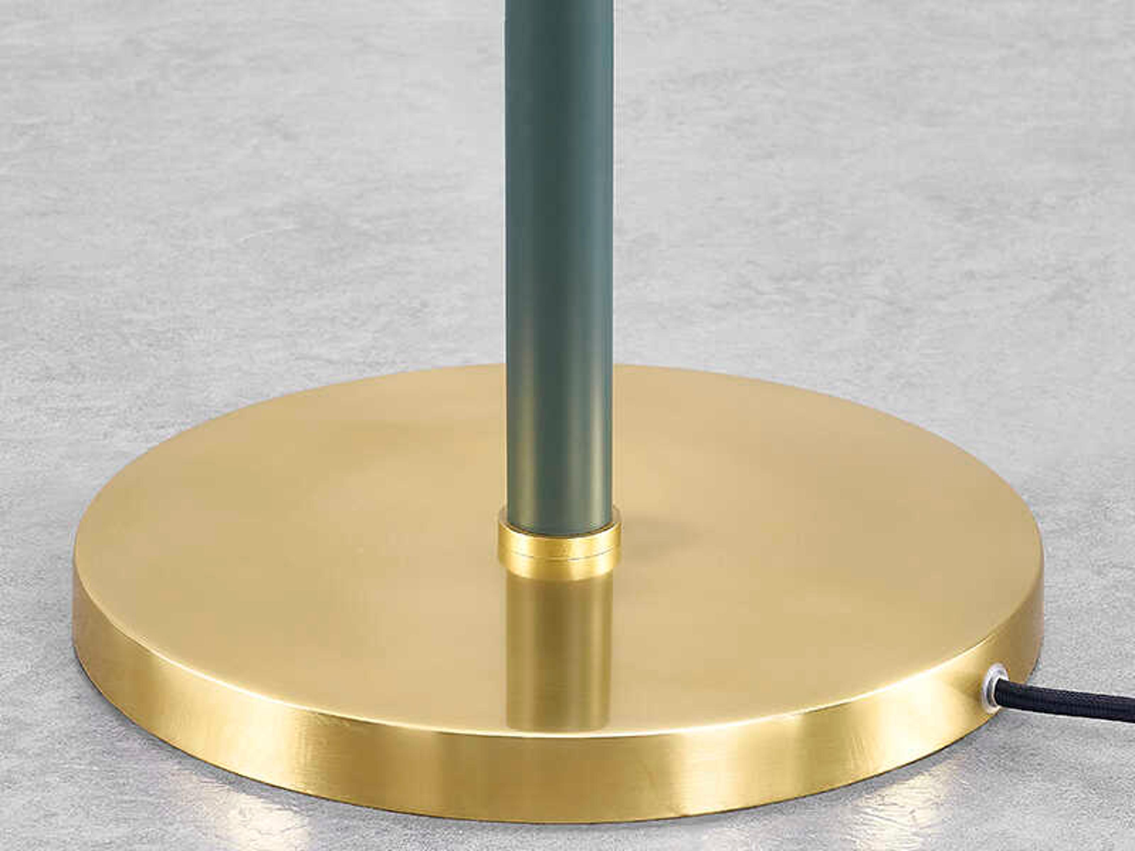 Mitzi Georgann Aged Brass Soft Studio Green Floor Lamp