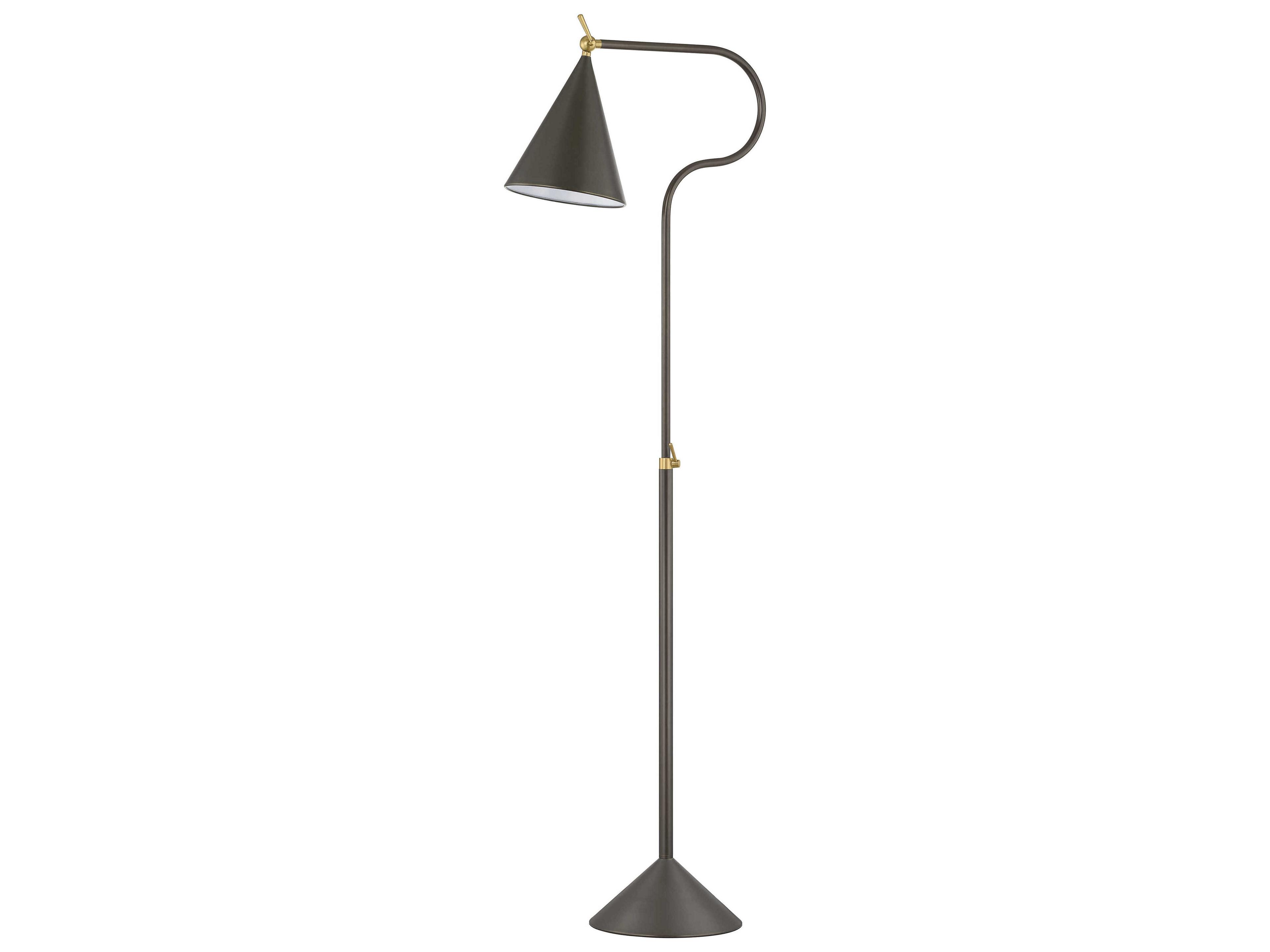 Mitzi Harriet Aged Brass True Bronze Metal Floor Lamp