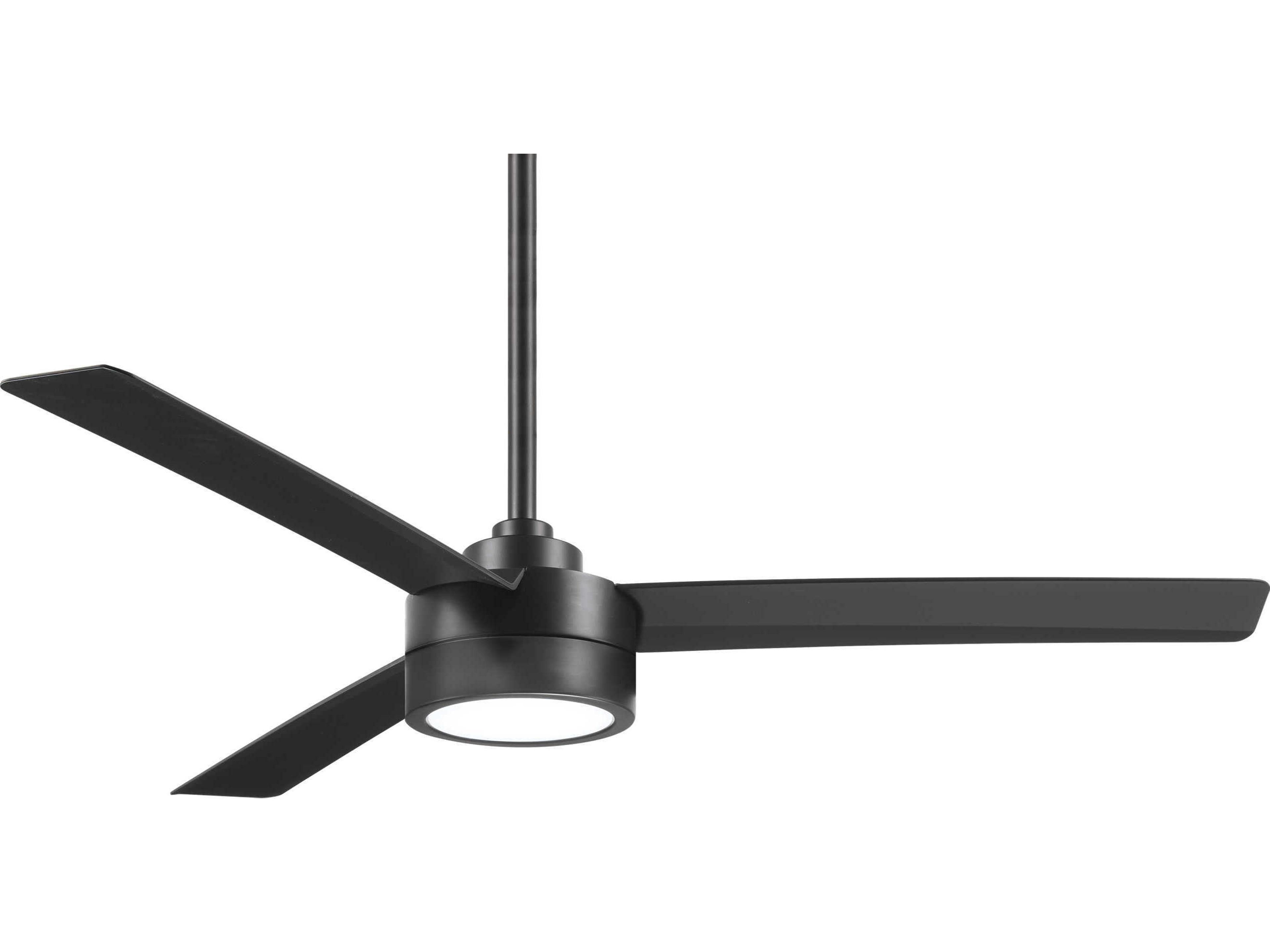 Roto 52 Inch LED Ceiling Fan in Coal Black