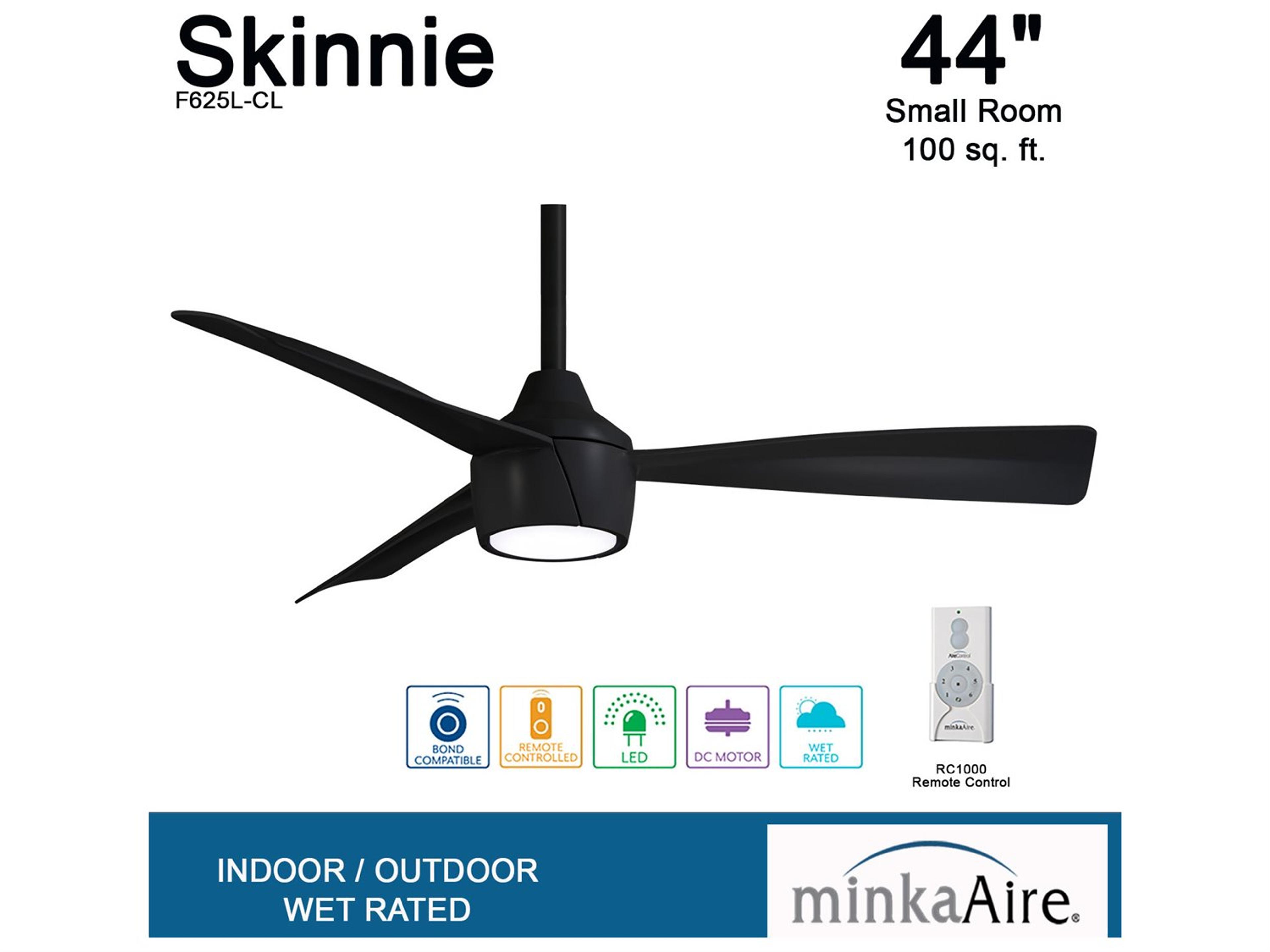 Minka-Aire Skinnie 1 - Light 44" LED Outdoor Ceiling Fan
