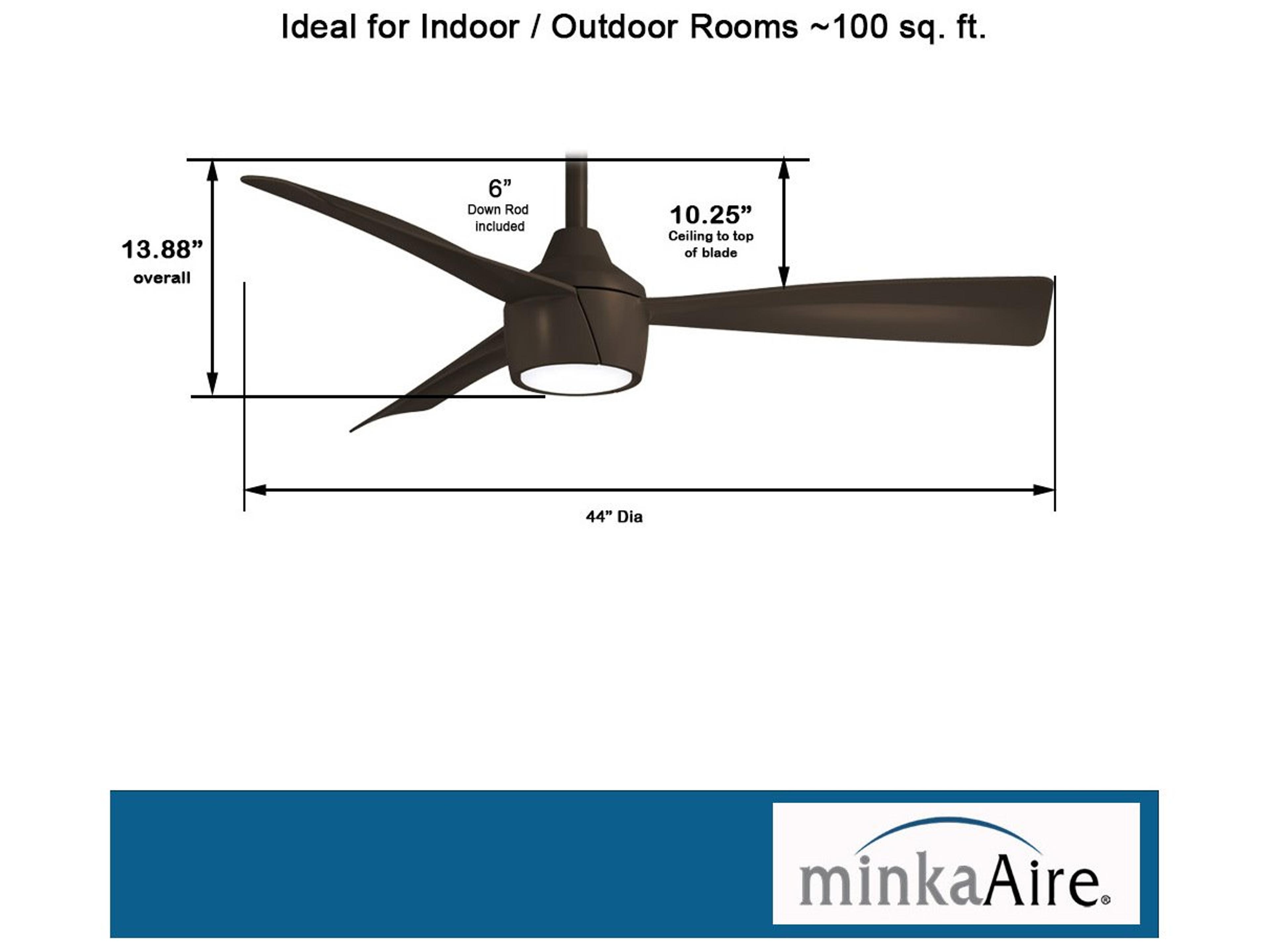 Minka-Aire Skinnie 1 - Light 44" LED Outdoor Ceiling Fan