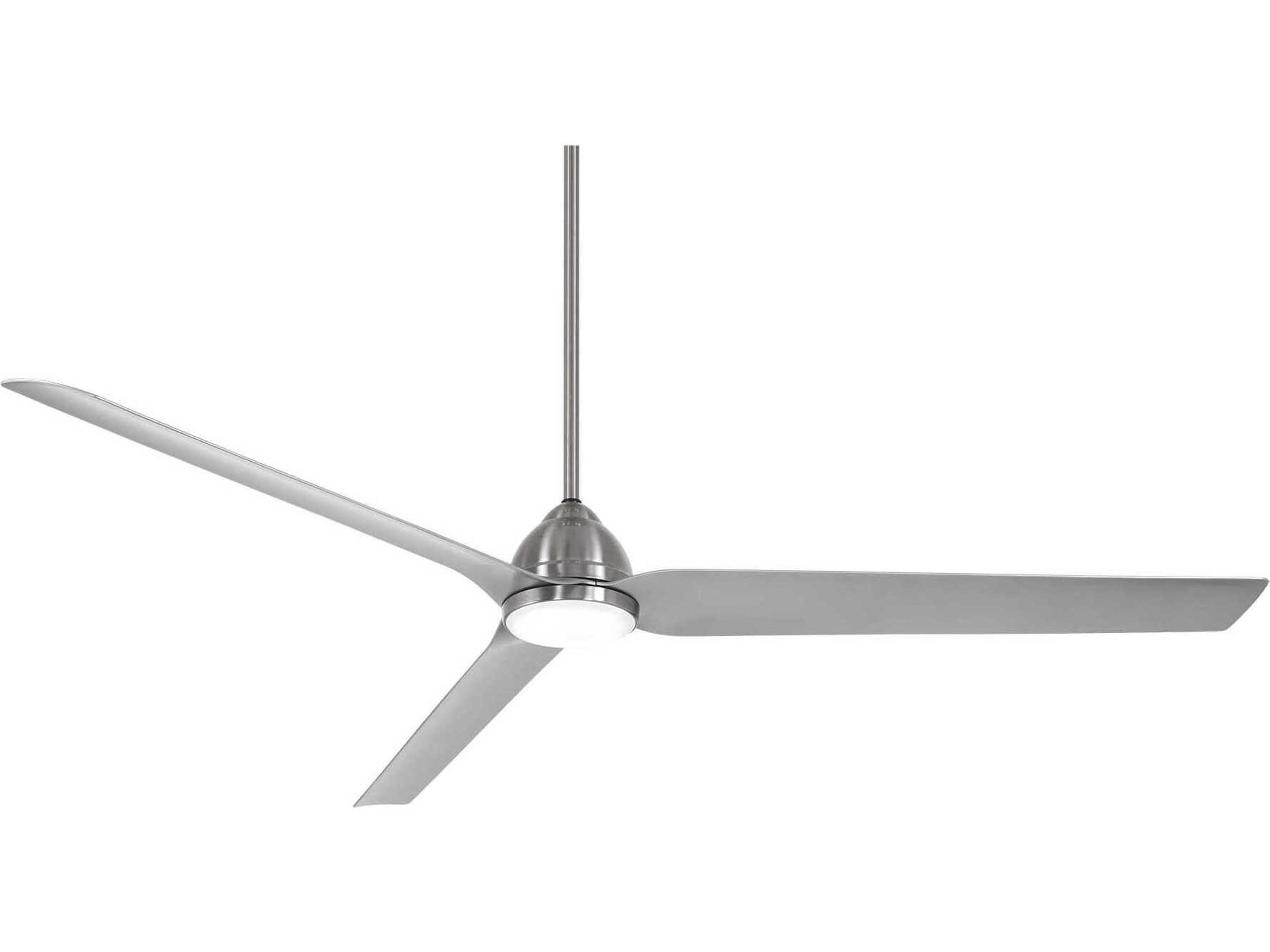 Java Xtreme Brushed Nickel 1 - Light 84" LED Outdoor Ceiling Fan