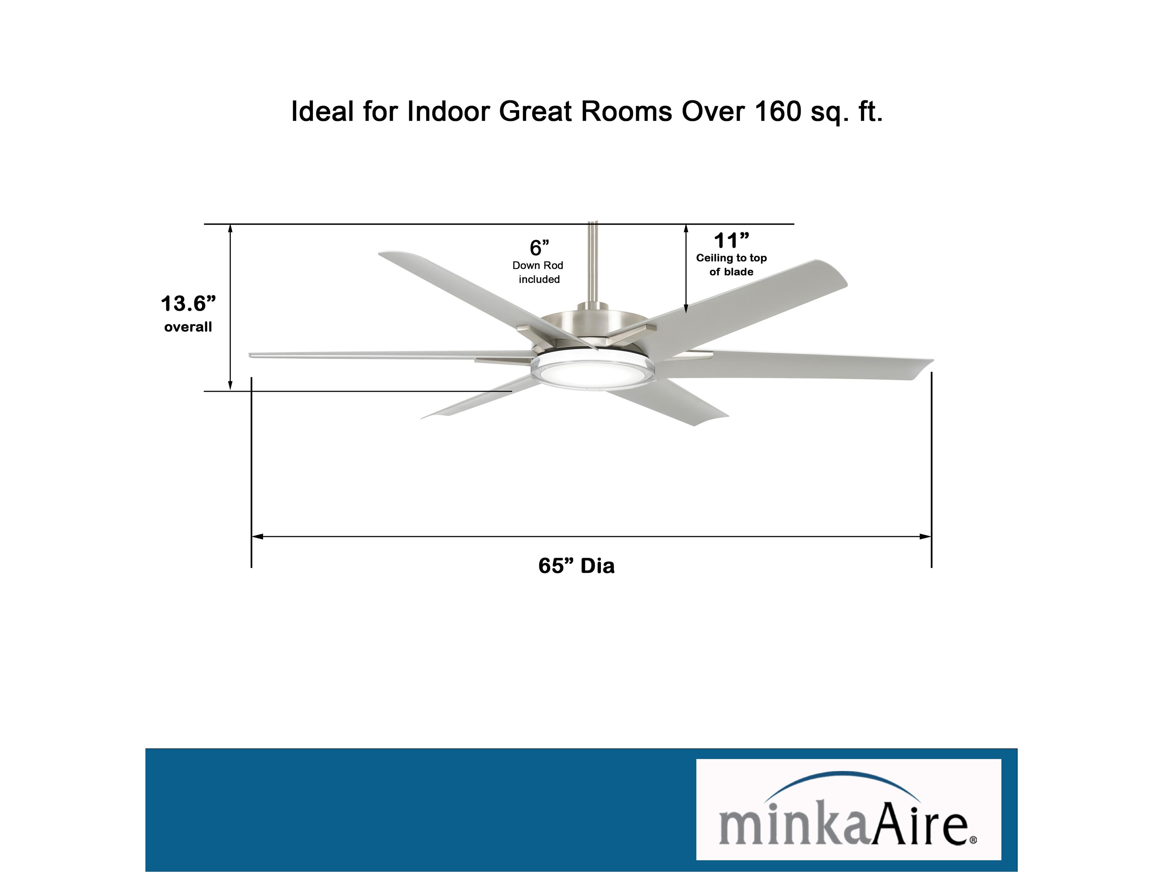 Minka-Aire Deco 1 - Light 65" LED Outdoor Ceiling Fan