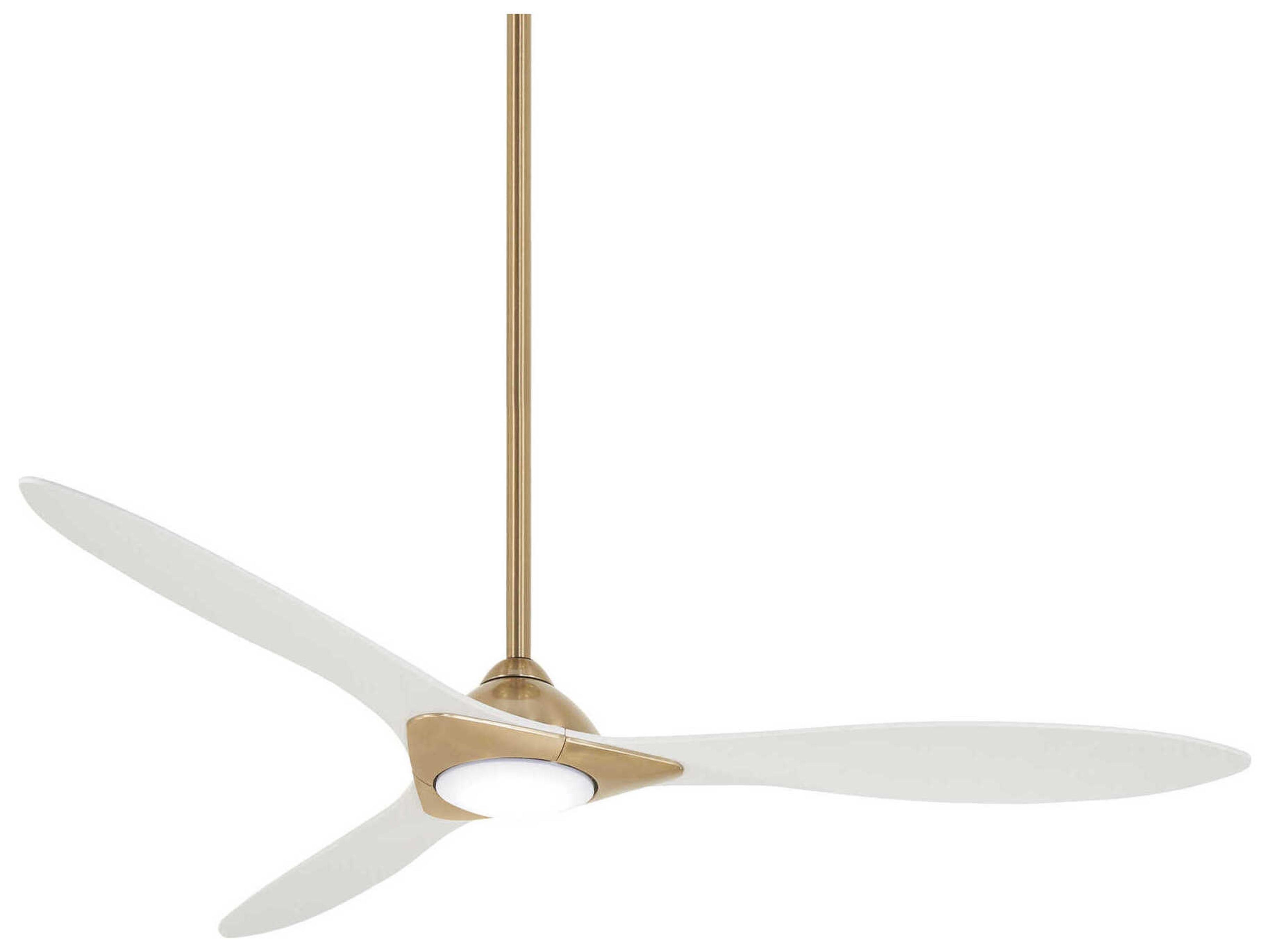 Sleek 60 Inch Smart LED Ceiling Fan in Soft Brass