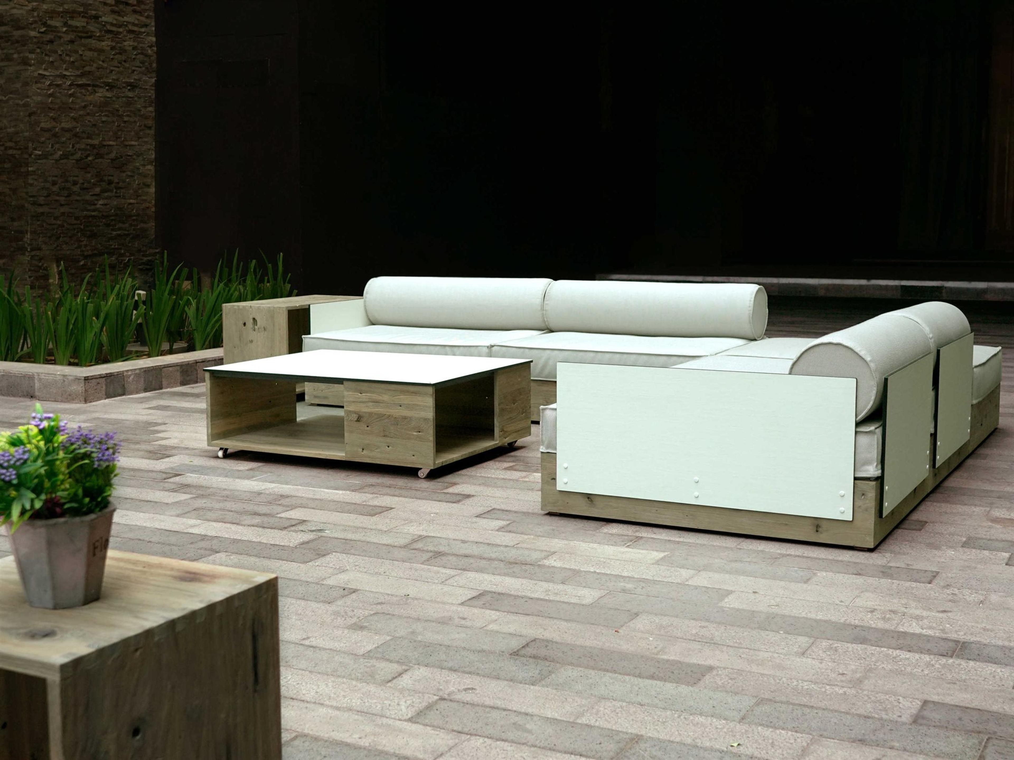 Aiko Teak Cushion Patio Lounge Set