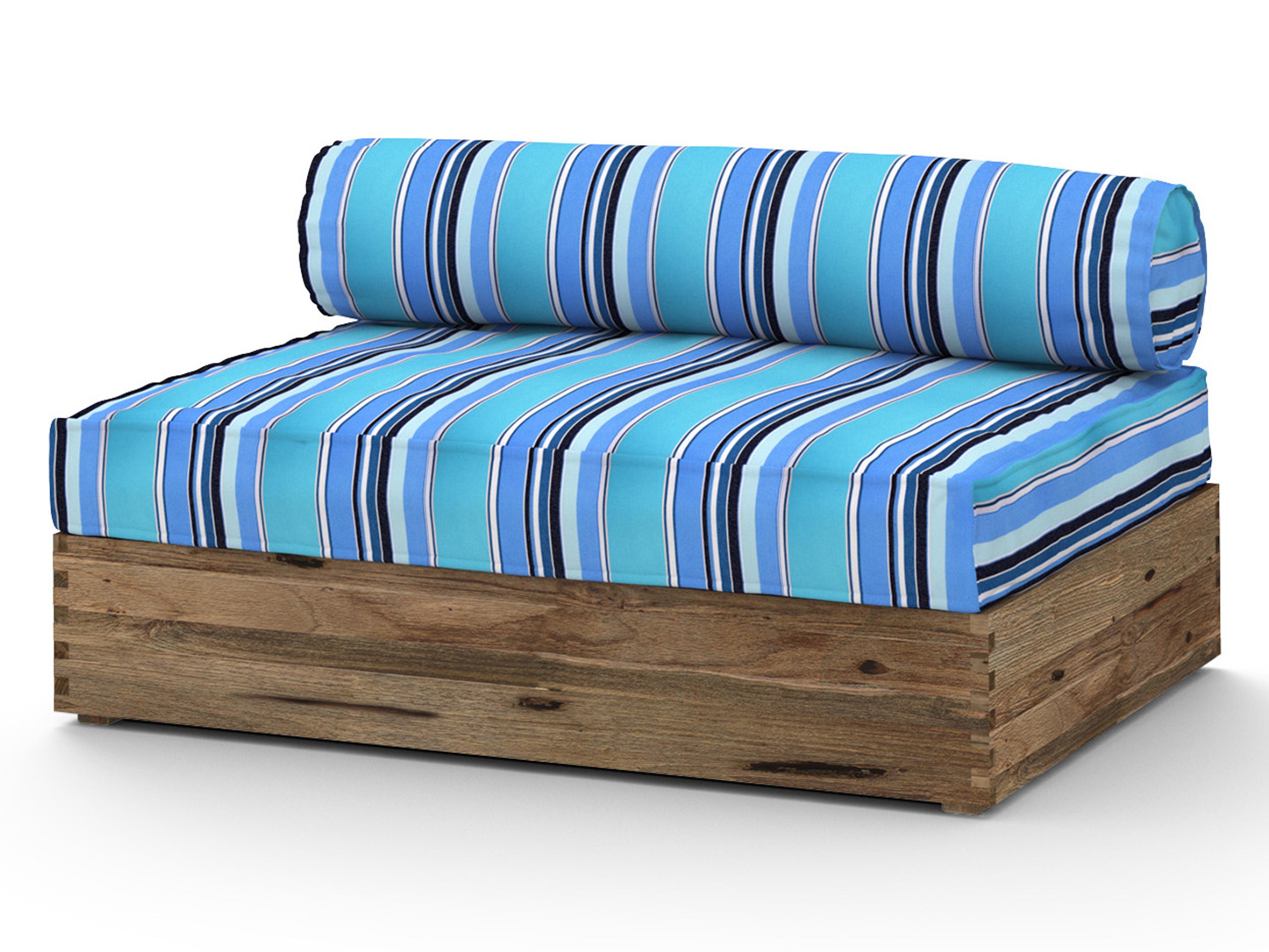 MamaGreen Aiko Teak Cushion Modular Patio Lounge Chair