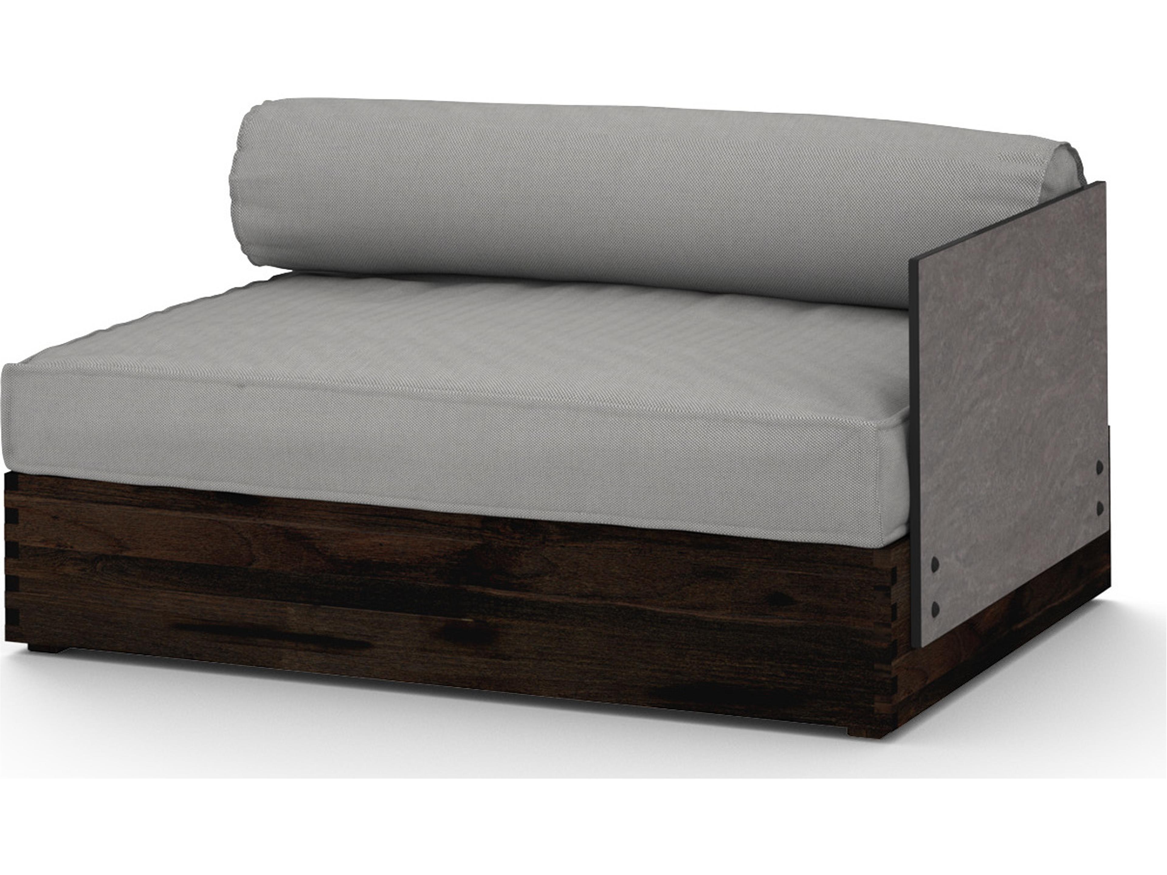 MamaGreen Aiko Teak Cushion Modular Left Arm Outdoor Patio Lounge Chair