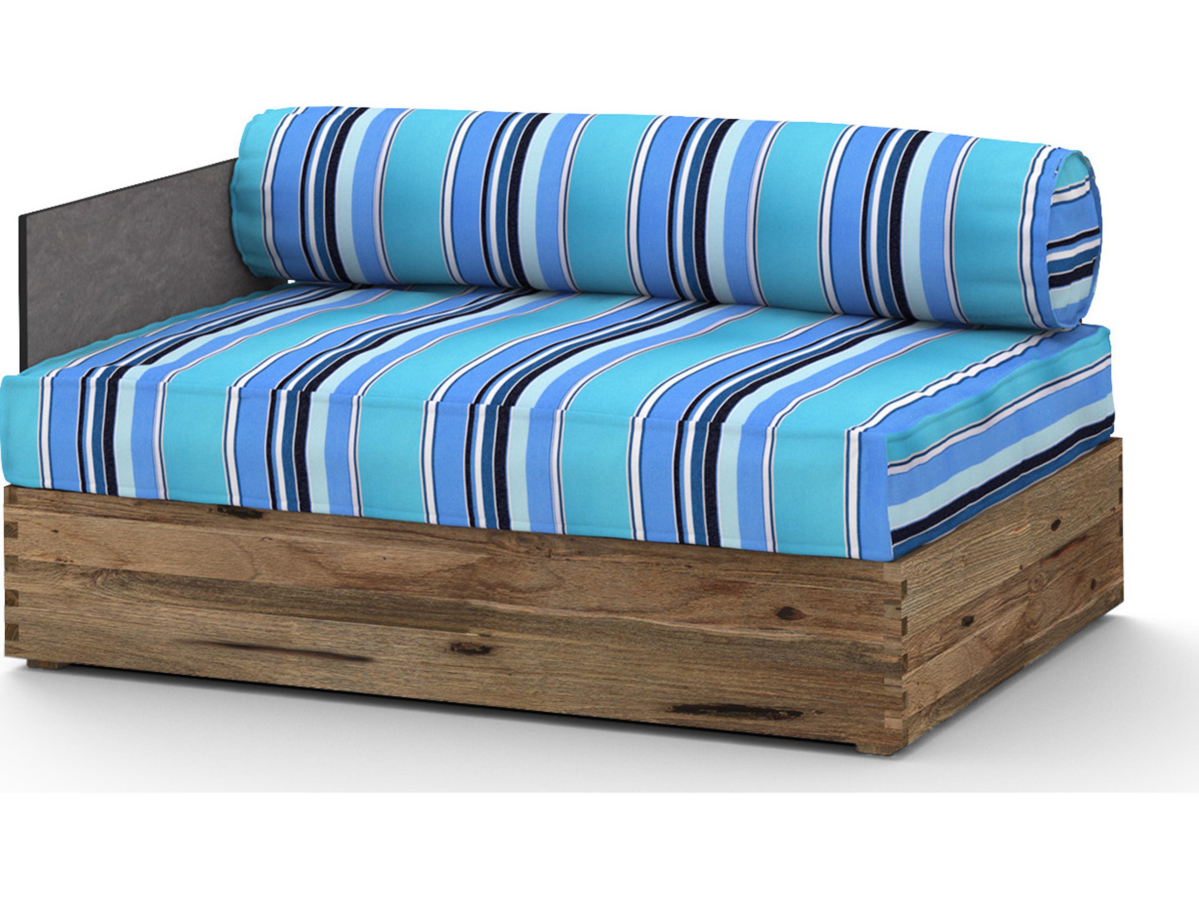 MamaGreen Aiko Teak Cushion Modular Right Arm Patio Lounge Chair