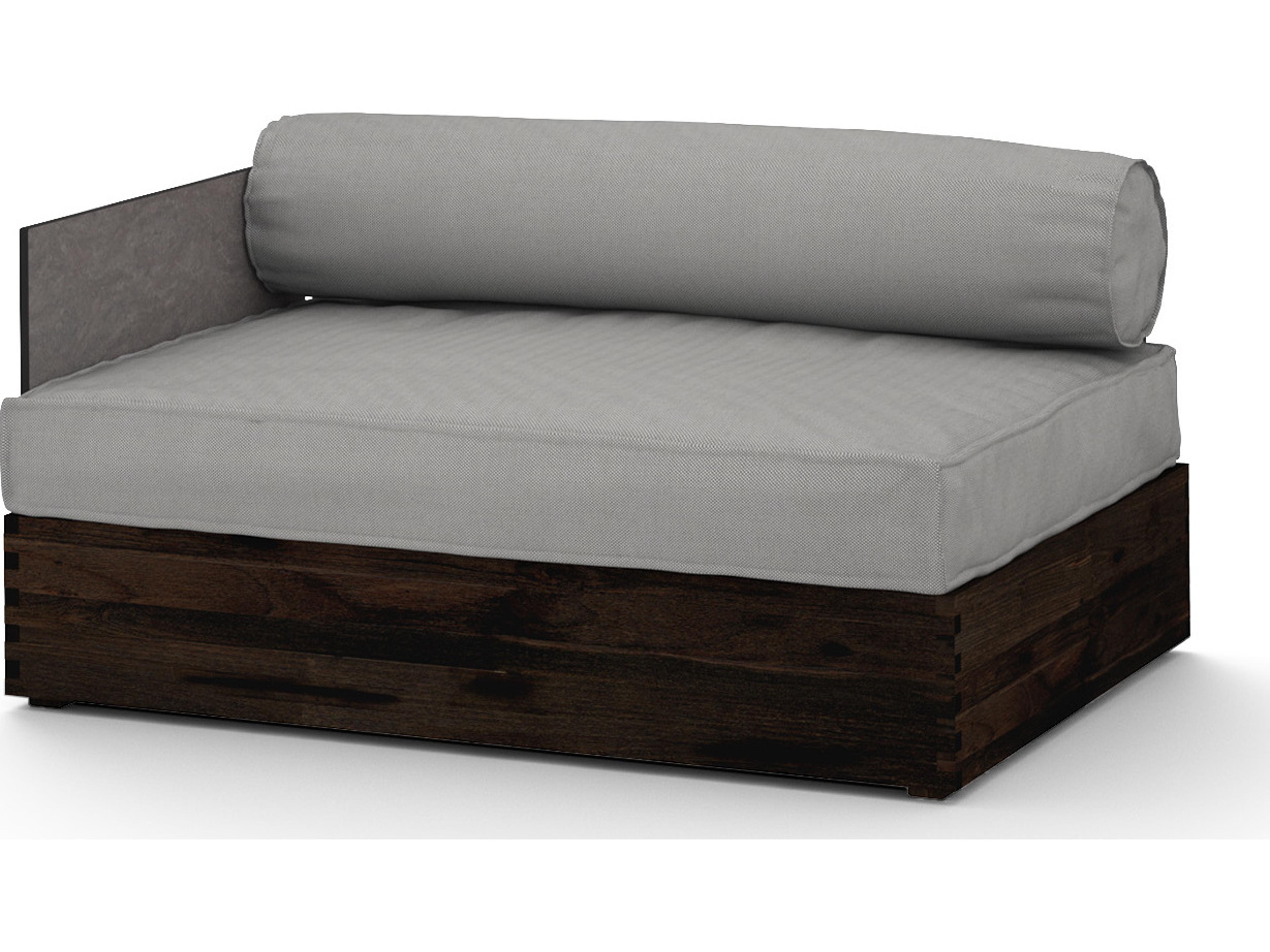 MamaGreen Aiko Teak Cushion Modular Right Arm Patio Lounge Chair