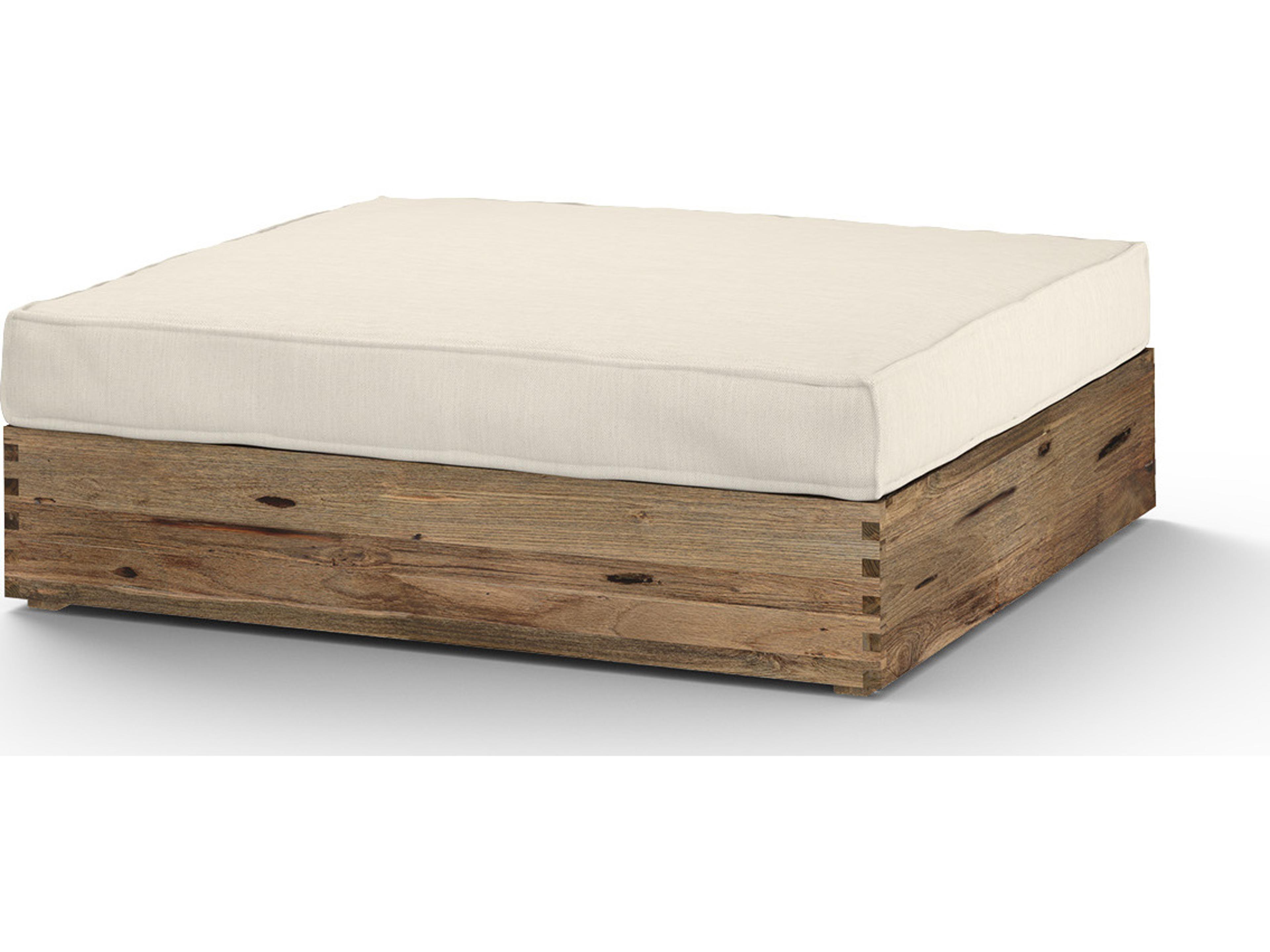 MamaGreen Aiko Teak Cushion Patio Ottoman
