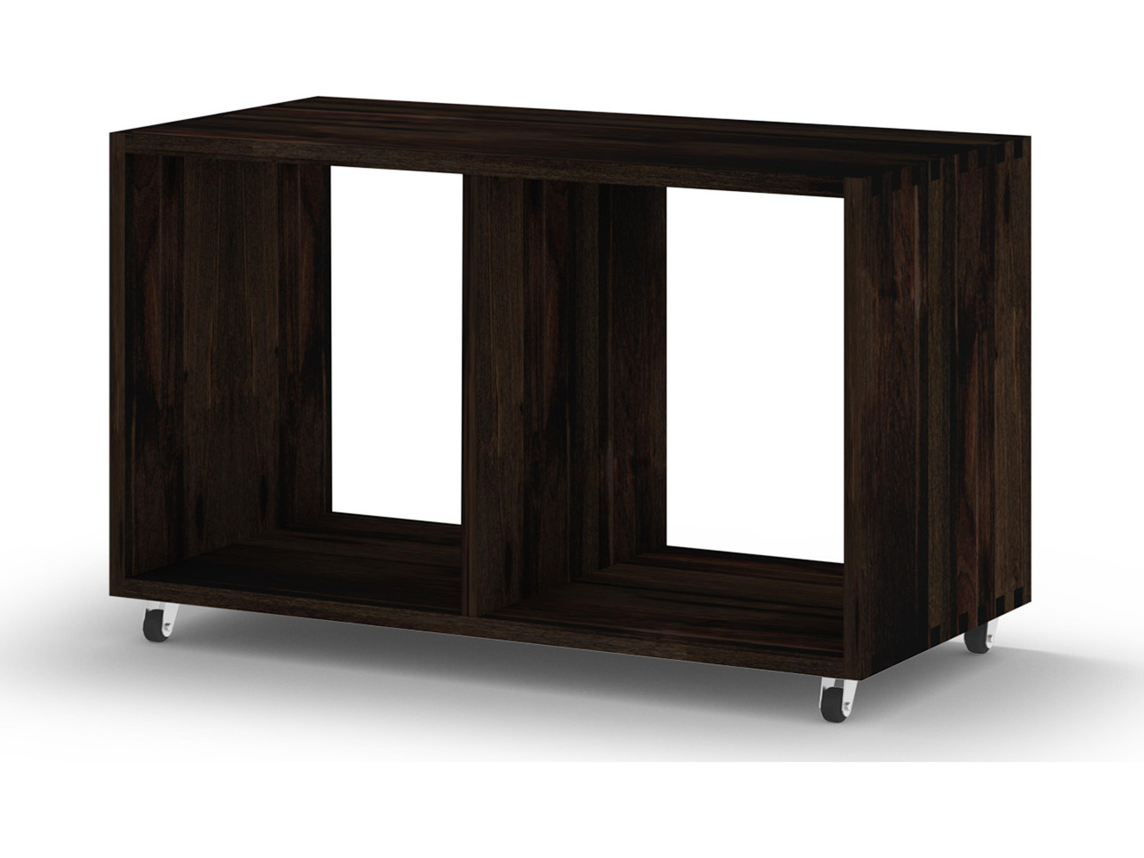 MamaGreen Aiko Teak Rectangular Rolling Outdoor Patio Coffee Table