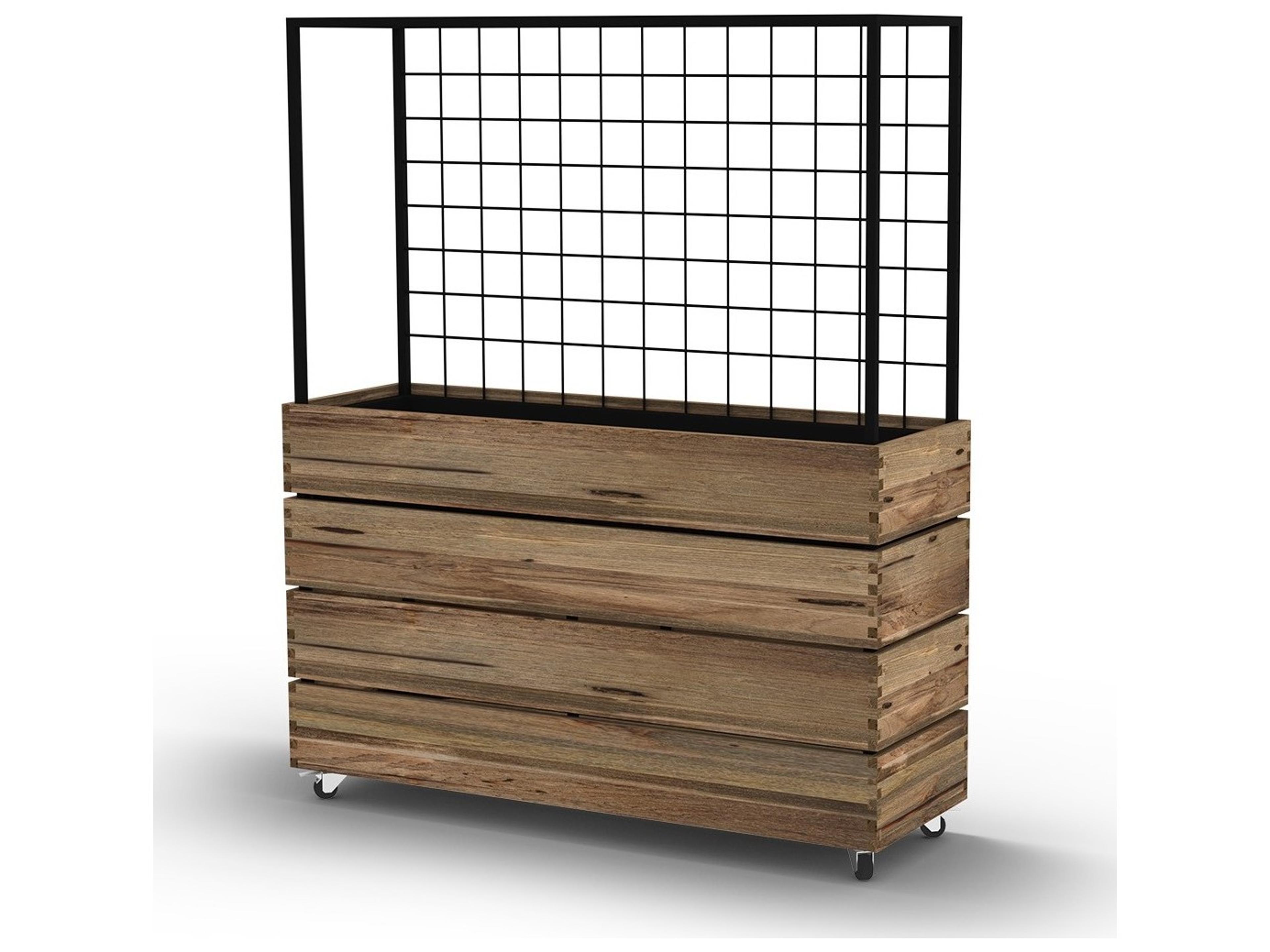 MamaGreen Aiko Teak Aluminum Planter Divider