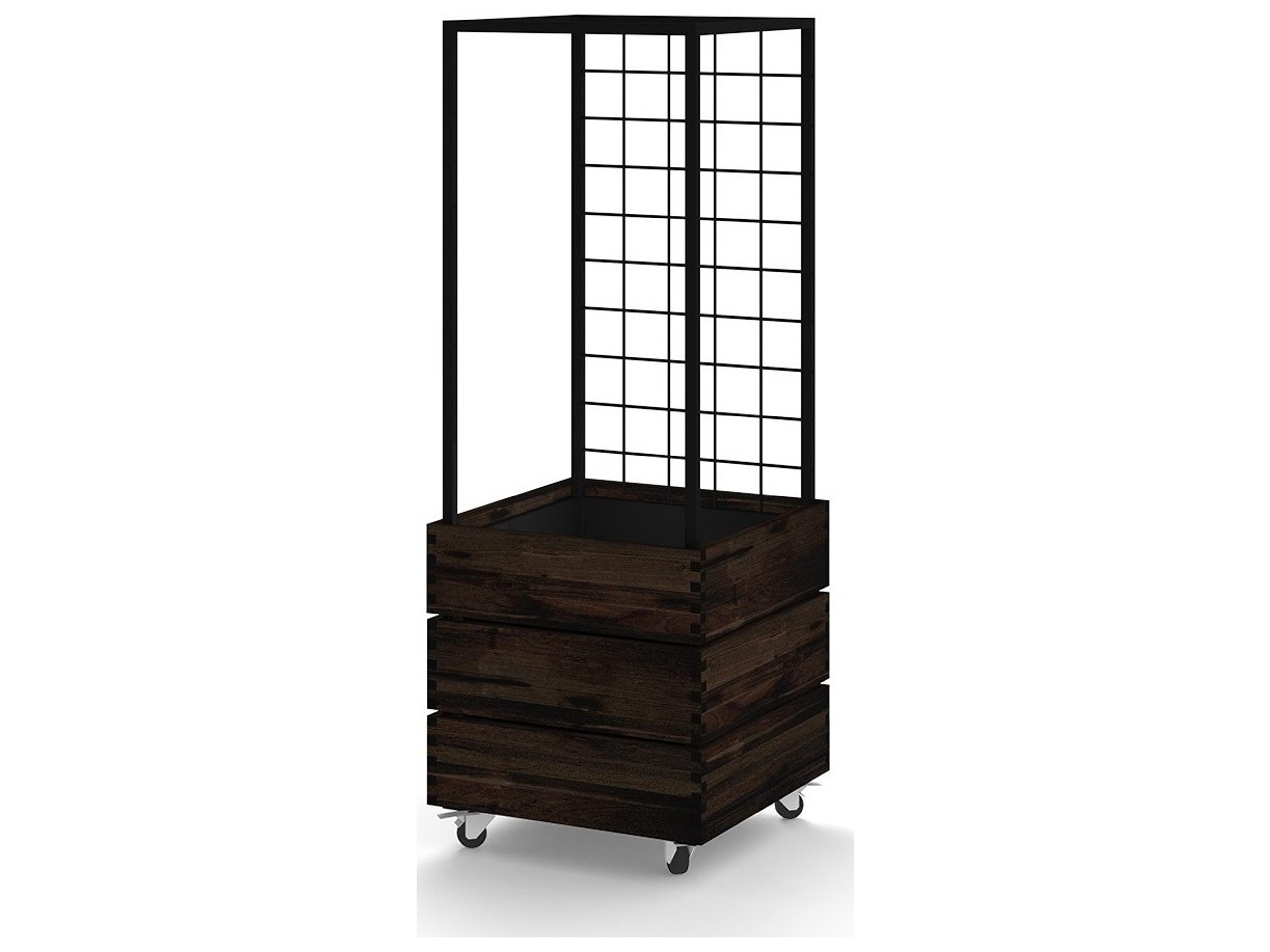 MamaGreen Aiko Teak Aluminum Planter Square