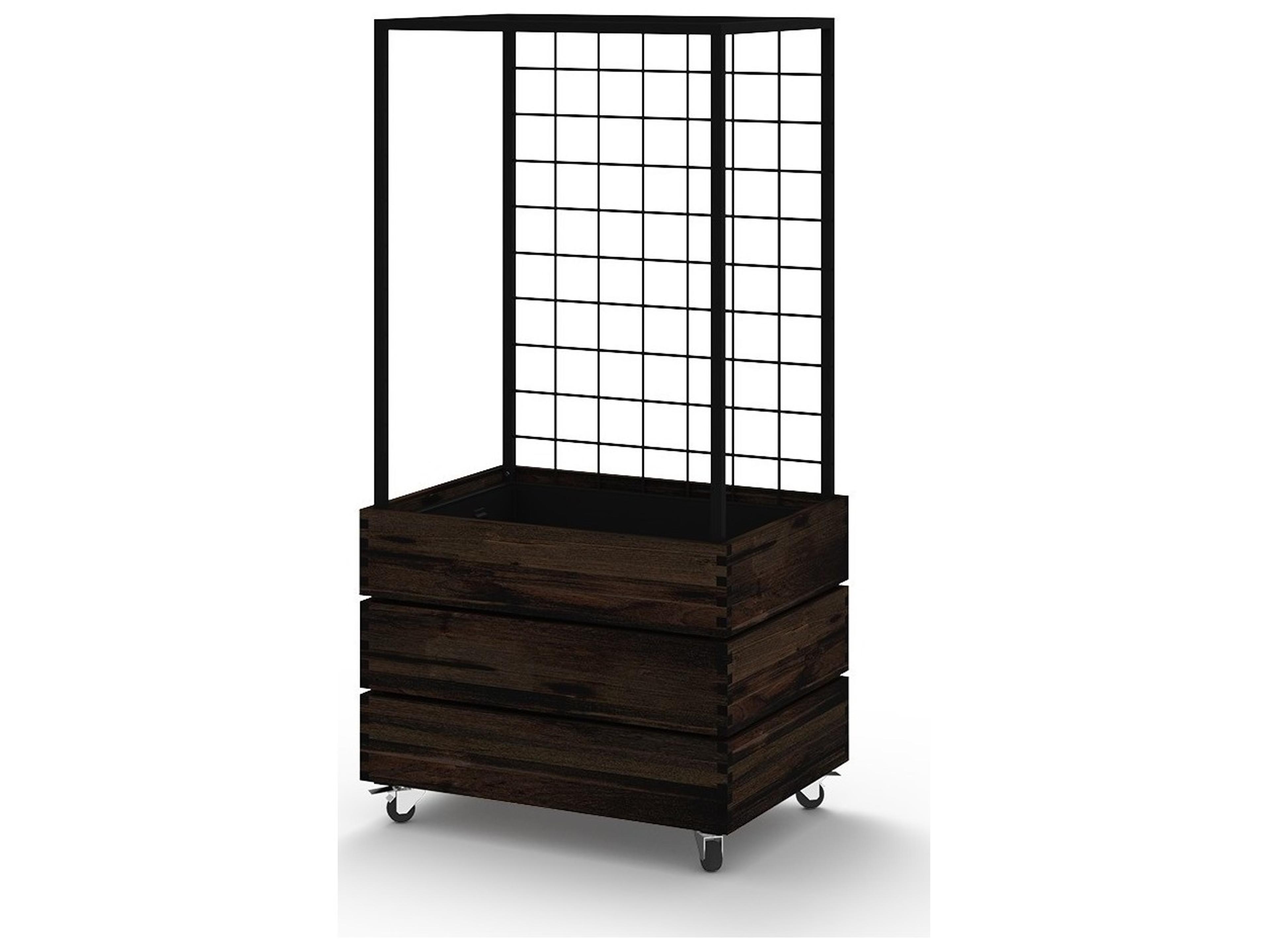 MamaGreen Aiko Teak Aluminum Planter Rectangular