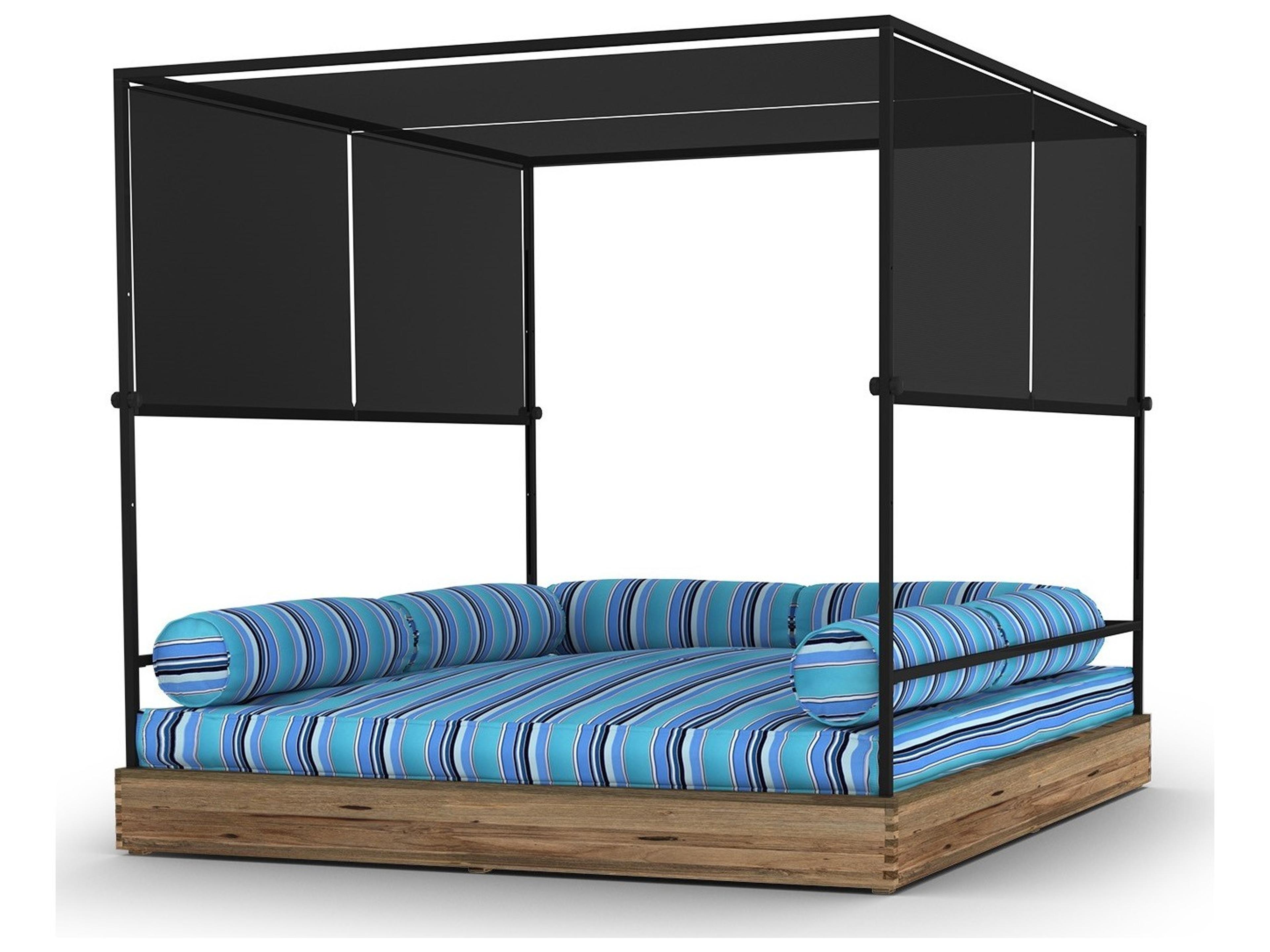 MamaGreen Aiko Teak Stainless Steel Outdoor Daybed Lounge