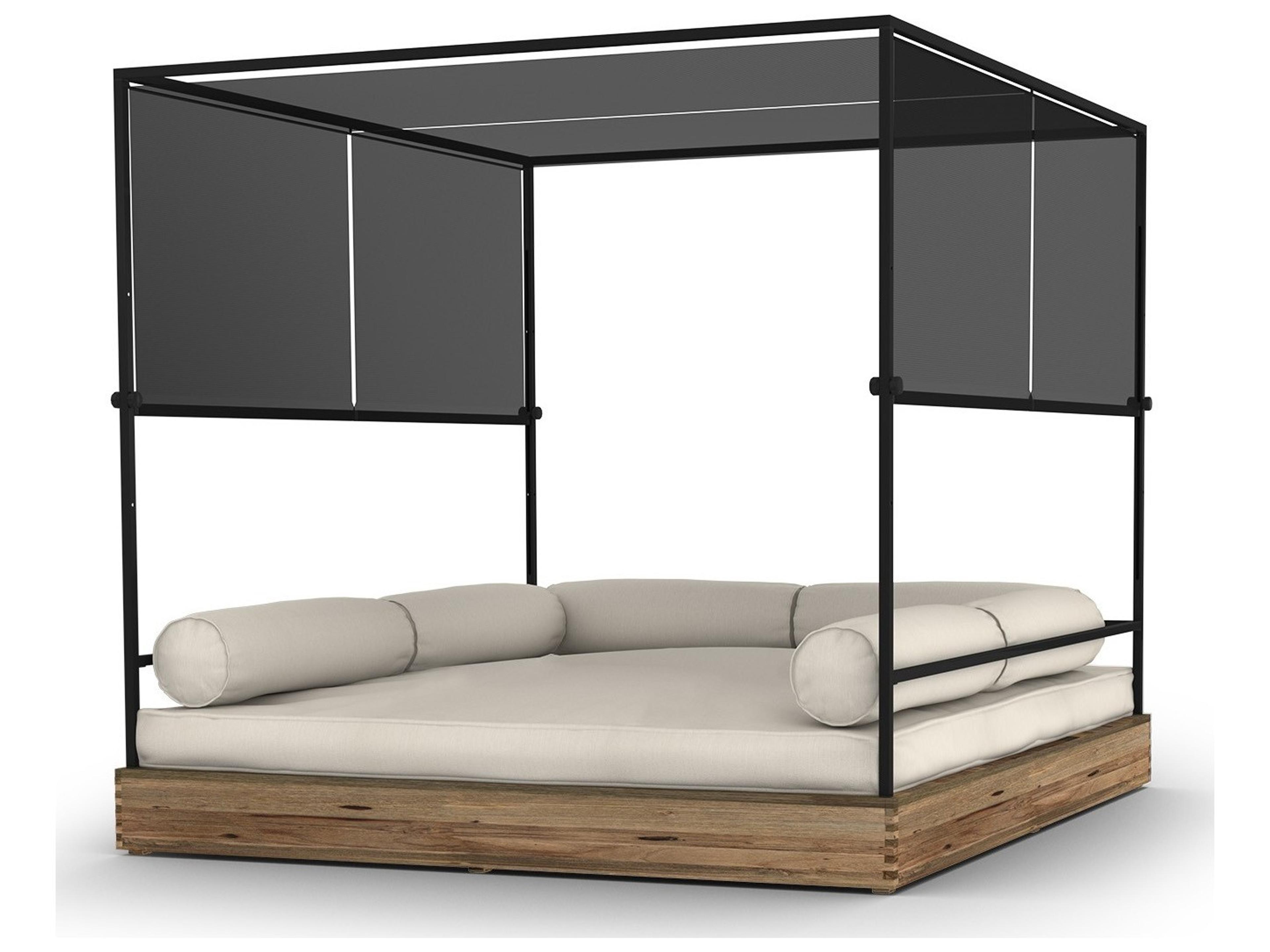 MamaGreen Aiko Teak Stainless Steel Outdoor Daybed Lounge