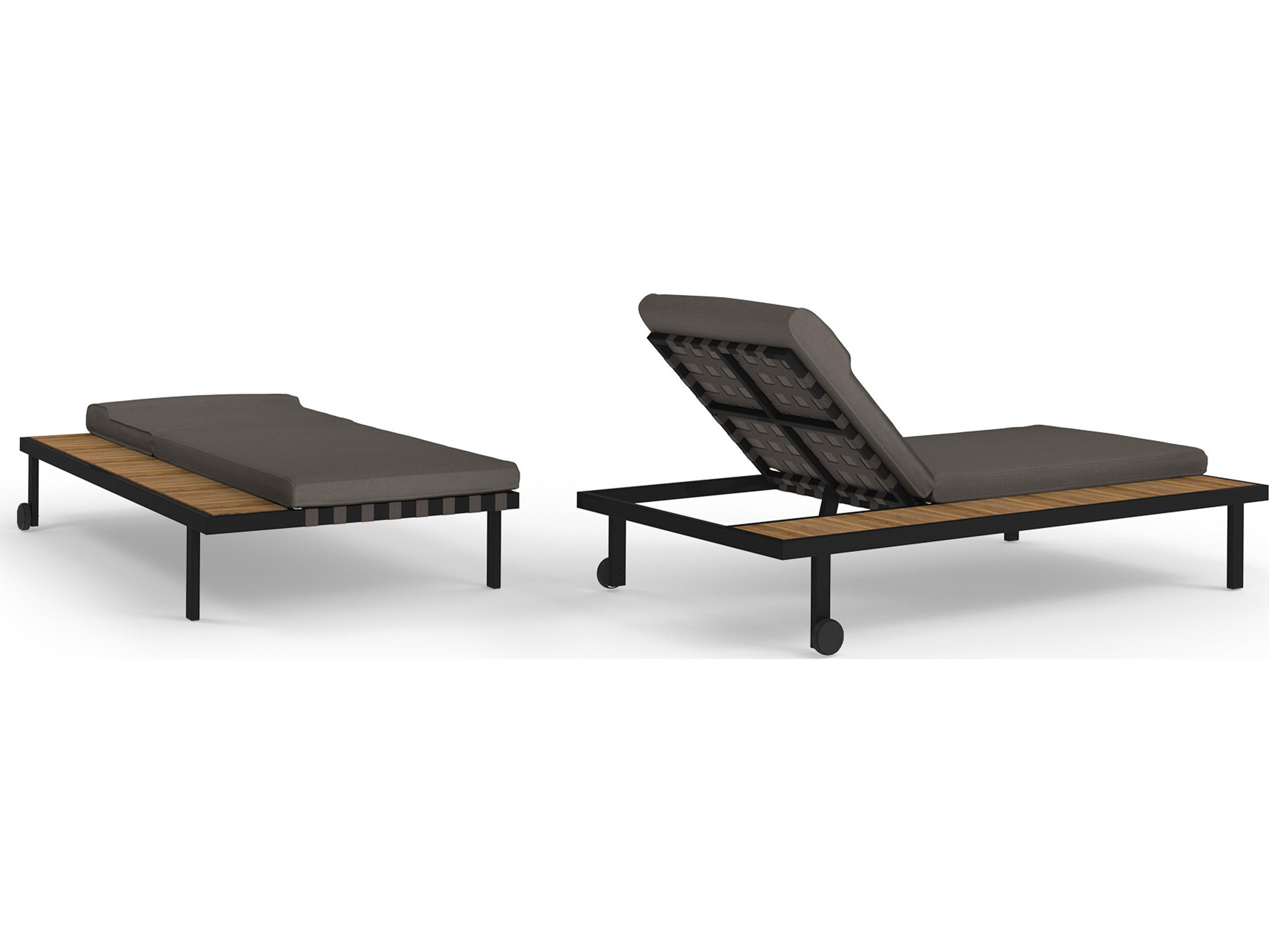 MamaGreen Albatross 304 Stainless Steel Multi-Location Sunbed Outdoor Patio Chaise Lounge with Side Tray