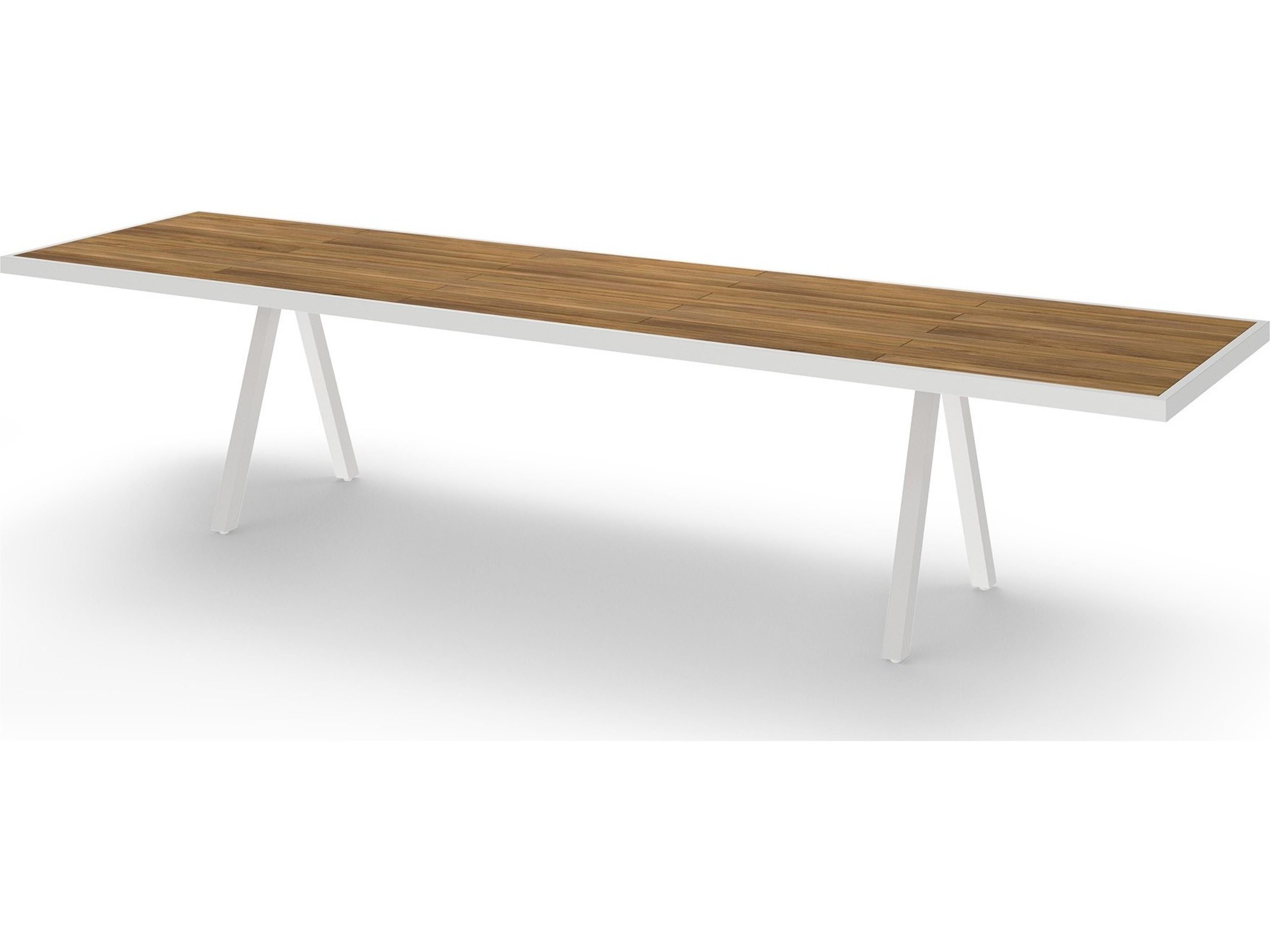 Albatross Rectangular Teak Top Outdoor Patio Dining Table