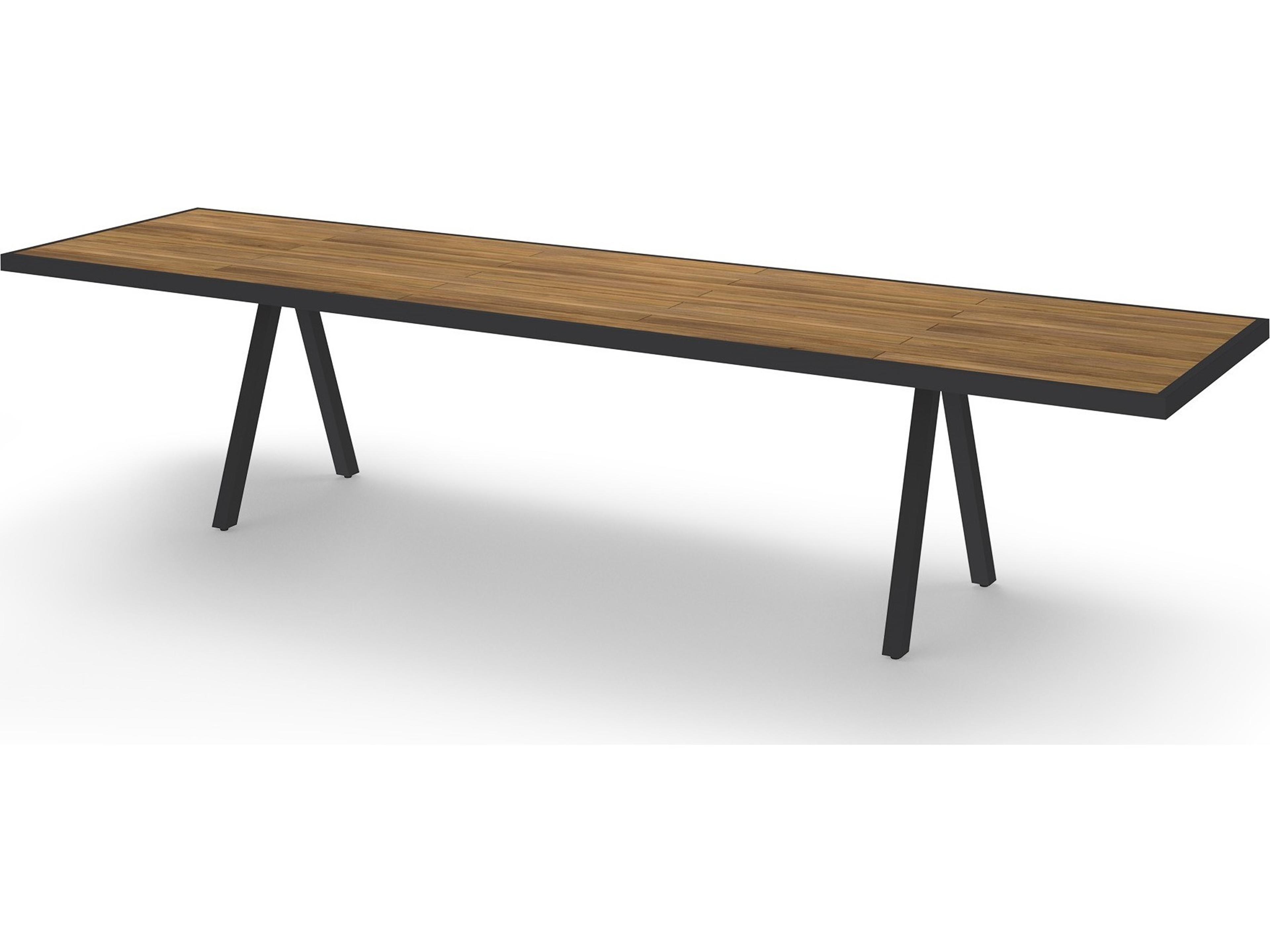 Albatross Rectangular Teak Top Outdoor Patio Dining Table