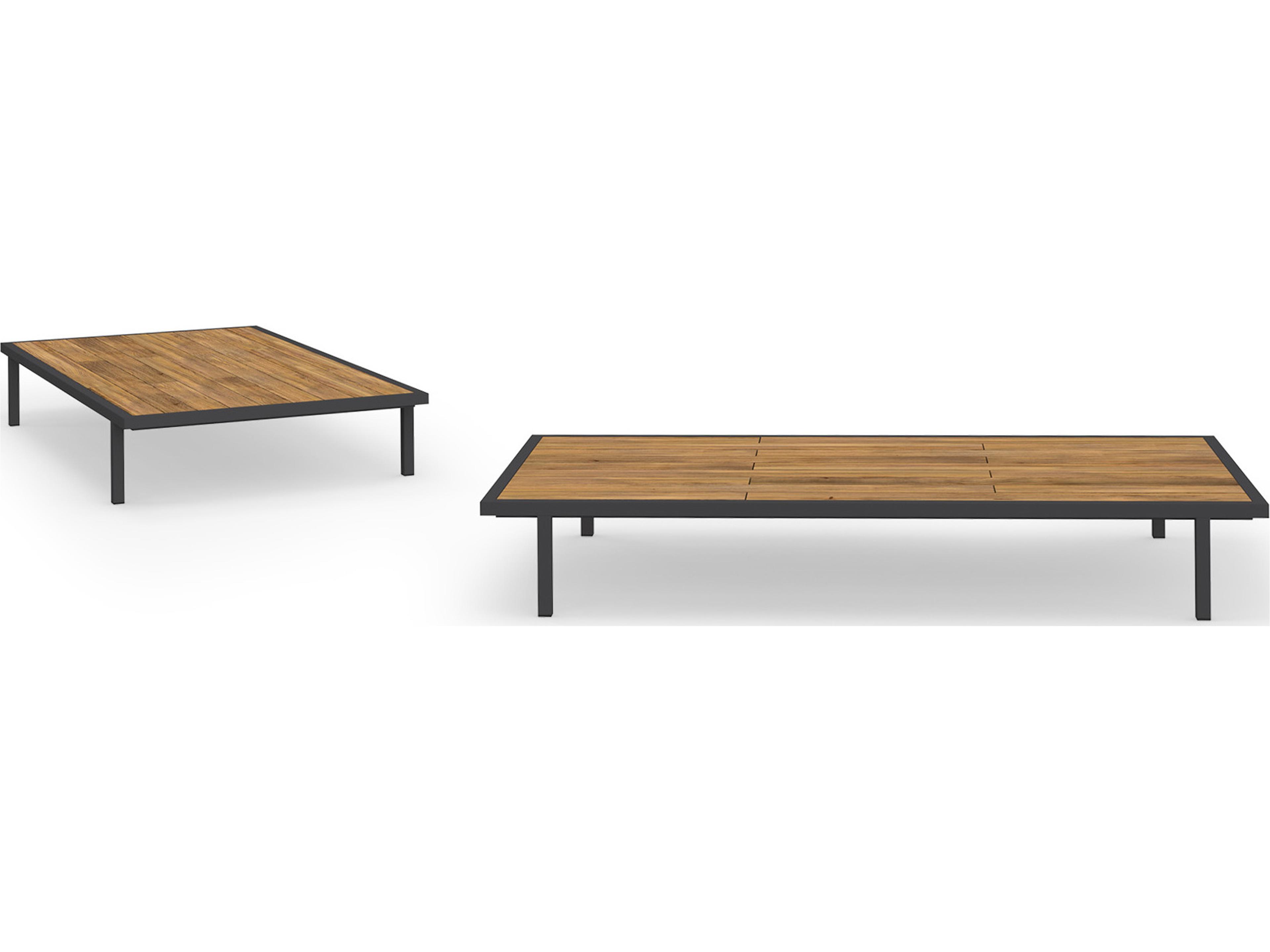 Albatross Rectangular Teak Top Outdoor Coffee Table