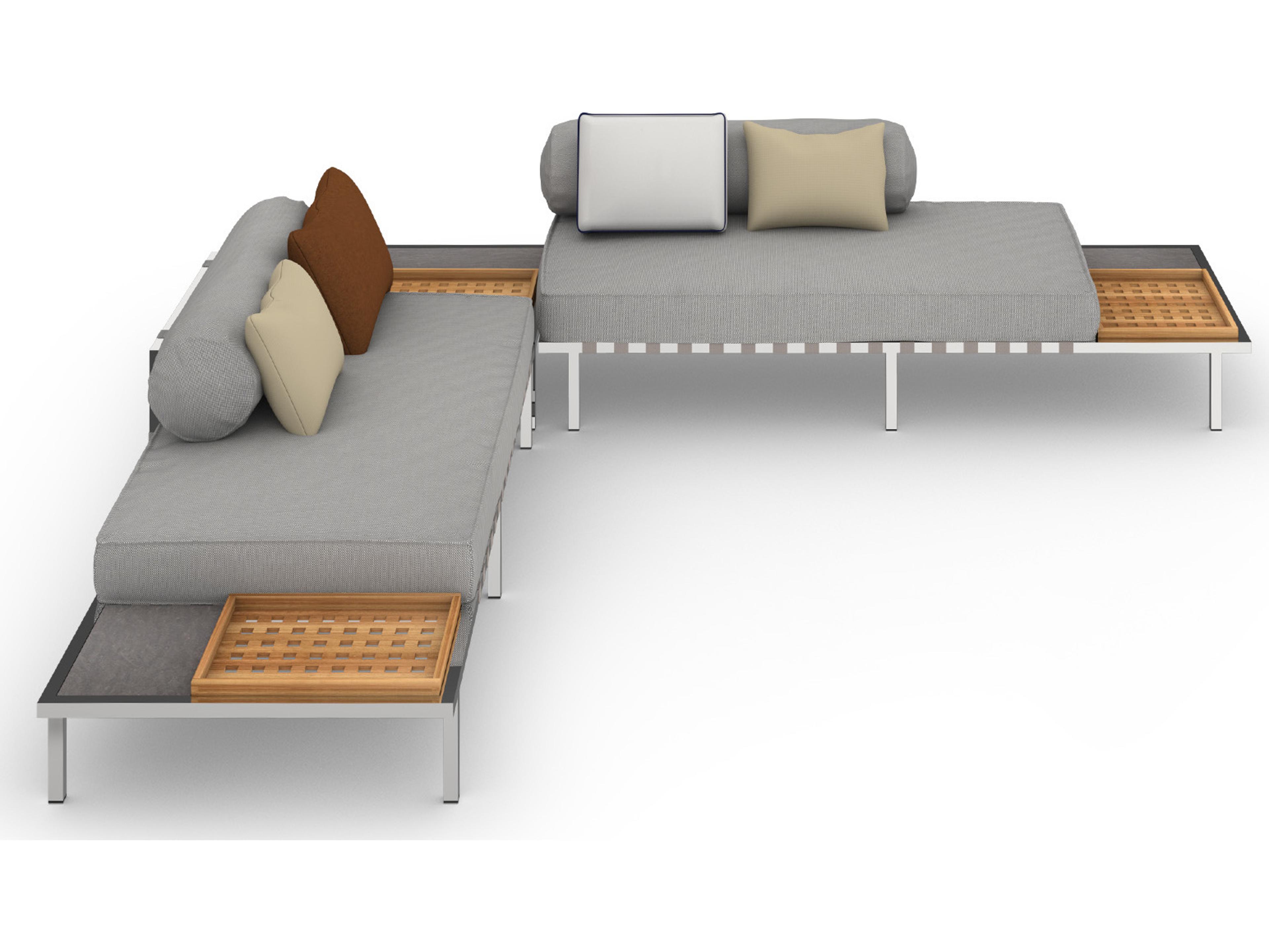 MamaGreen Albatross 316 Stainless Steel Sectional Outdoor Lounge Set