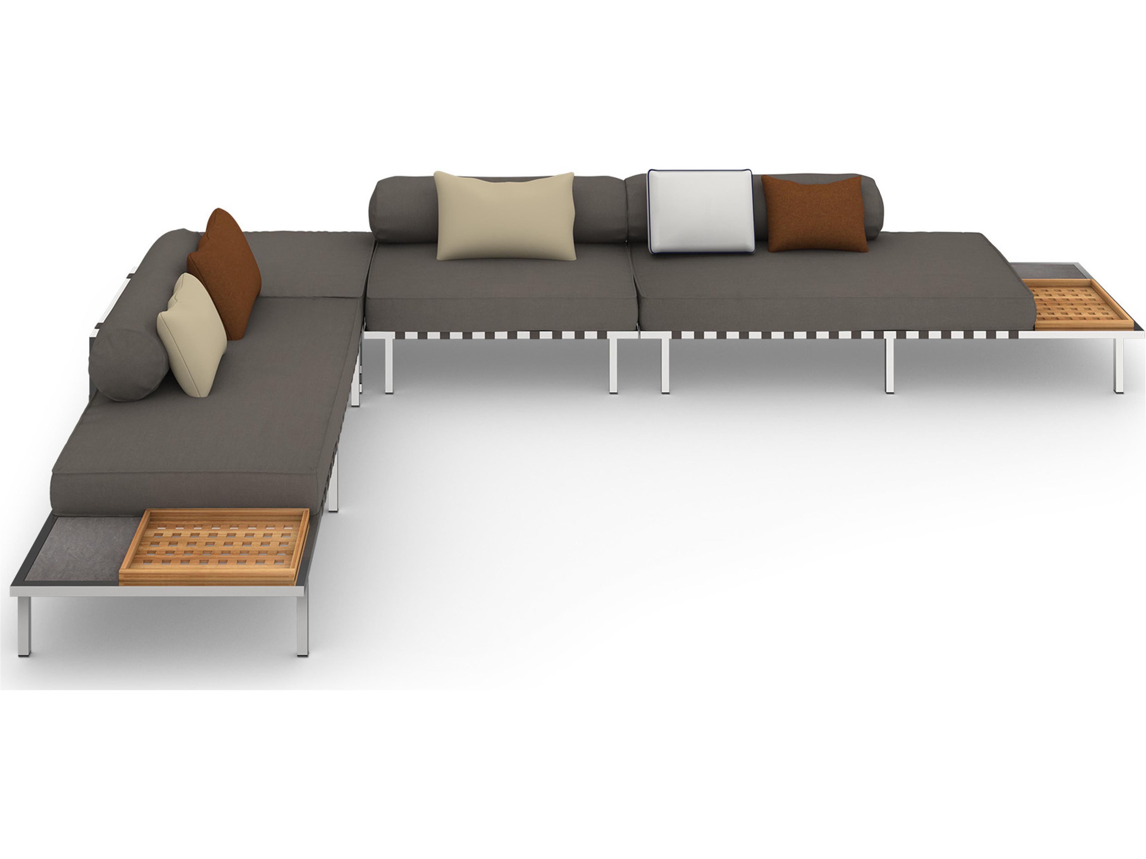 MamaGreen Albatross 316 Stainless Steel Sectional Outdoor Patio Lounge Set