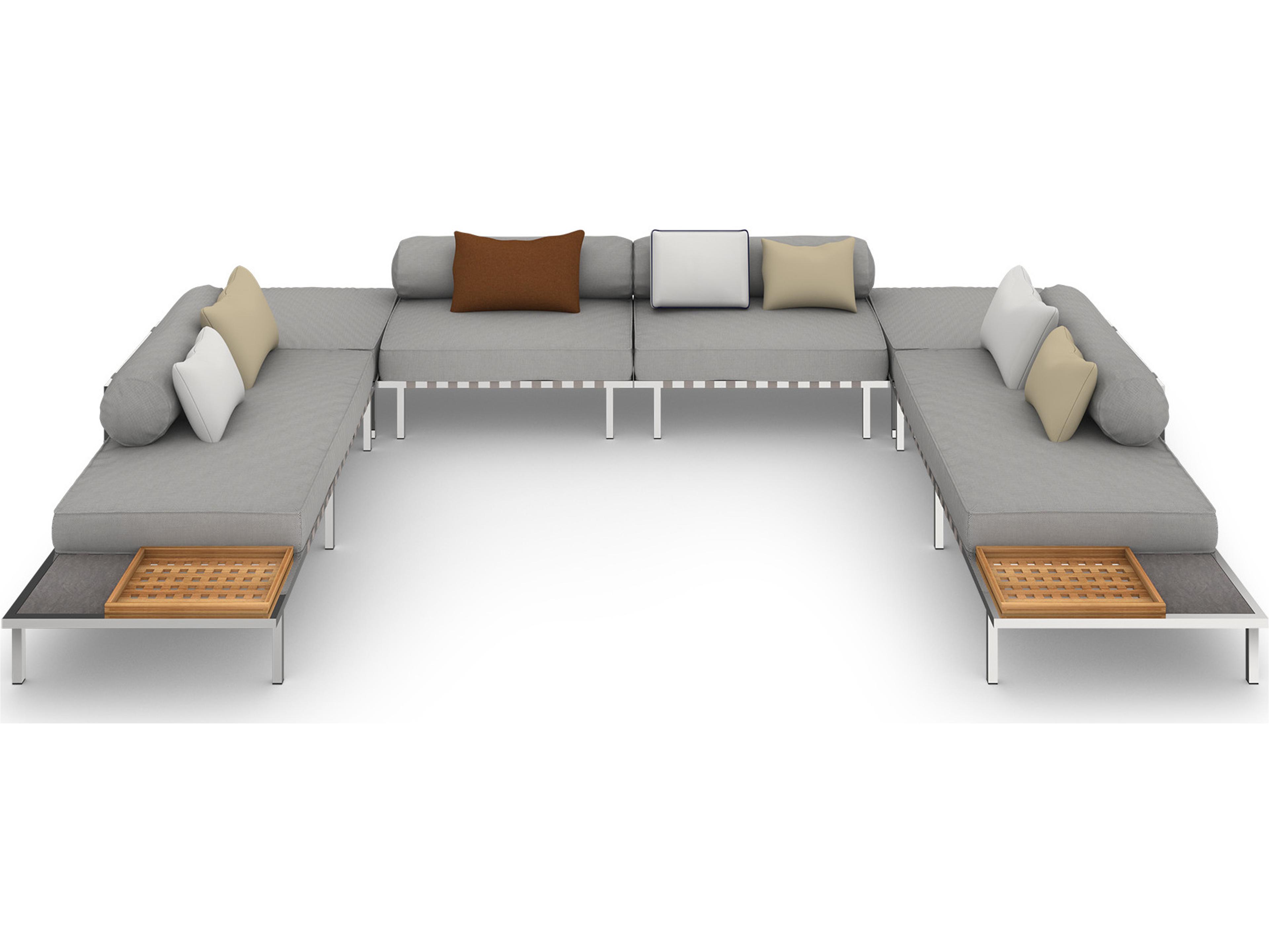 MamaGreen Albatross 316 Stainless Steel Sectional Patio Lounge Set