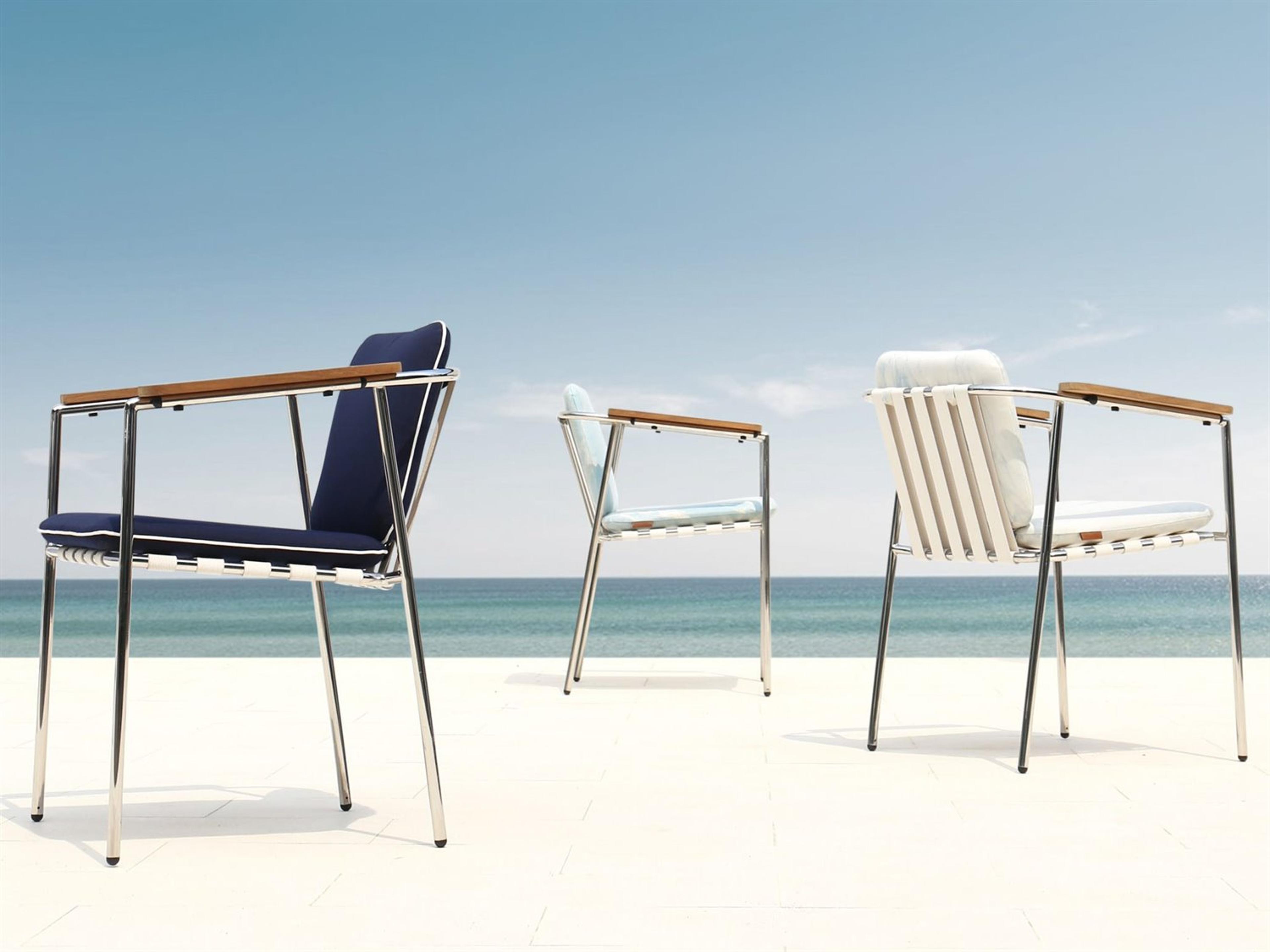 MamaGreen Albatross Stainless Steel Outdoor Patio Dining Chair Set