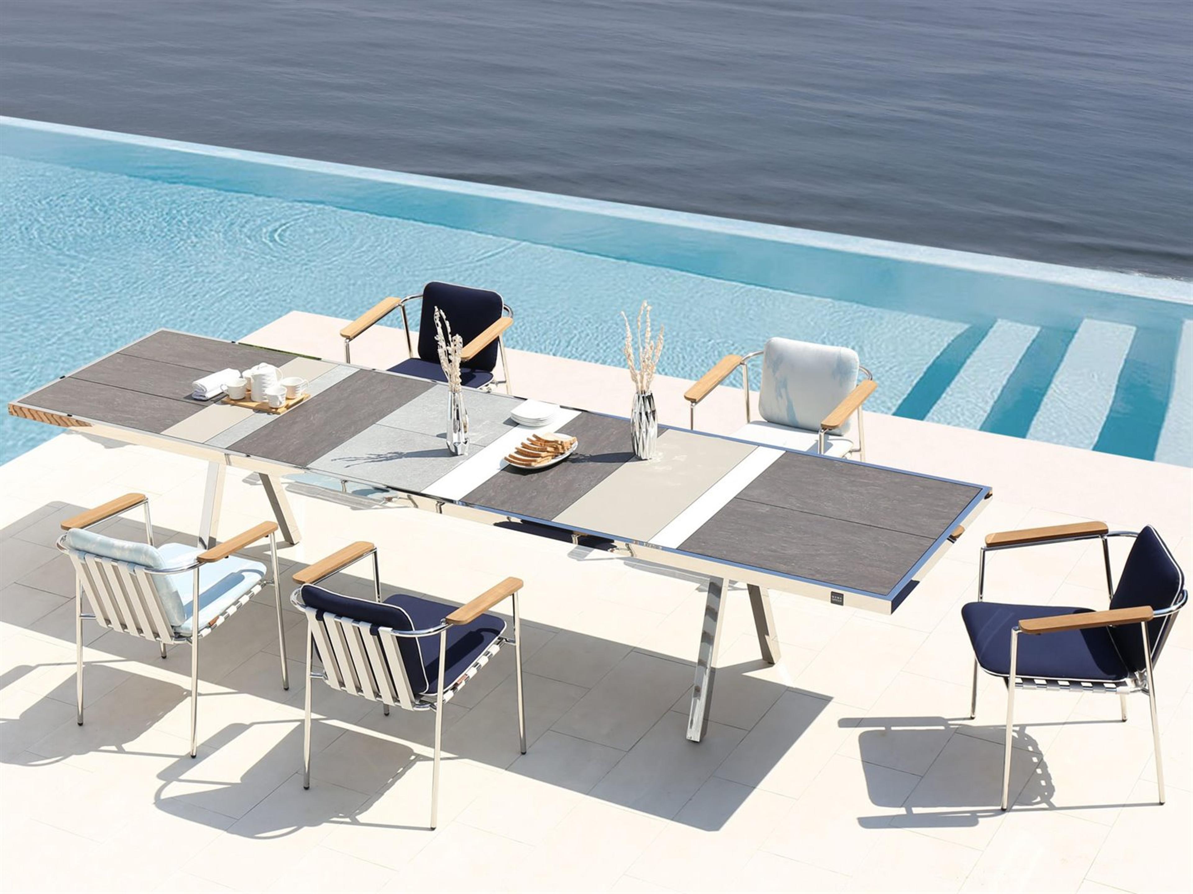 MamaGreen Albatross Stainless Steel Patio Dining Set