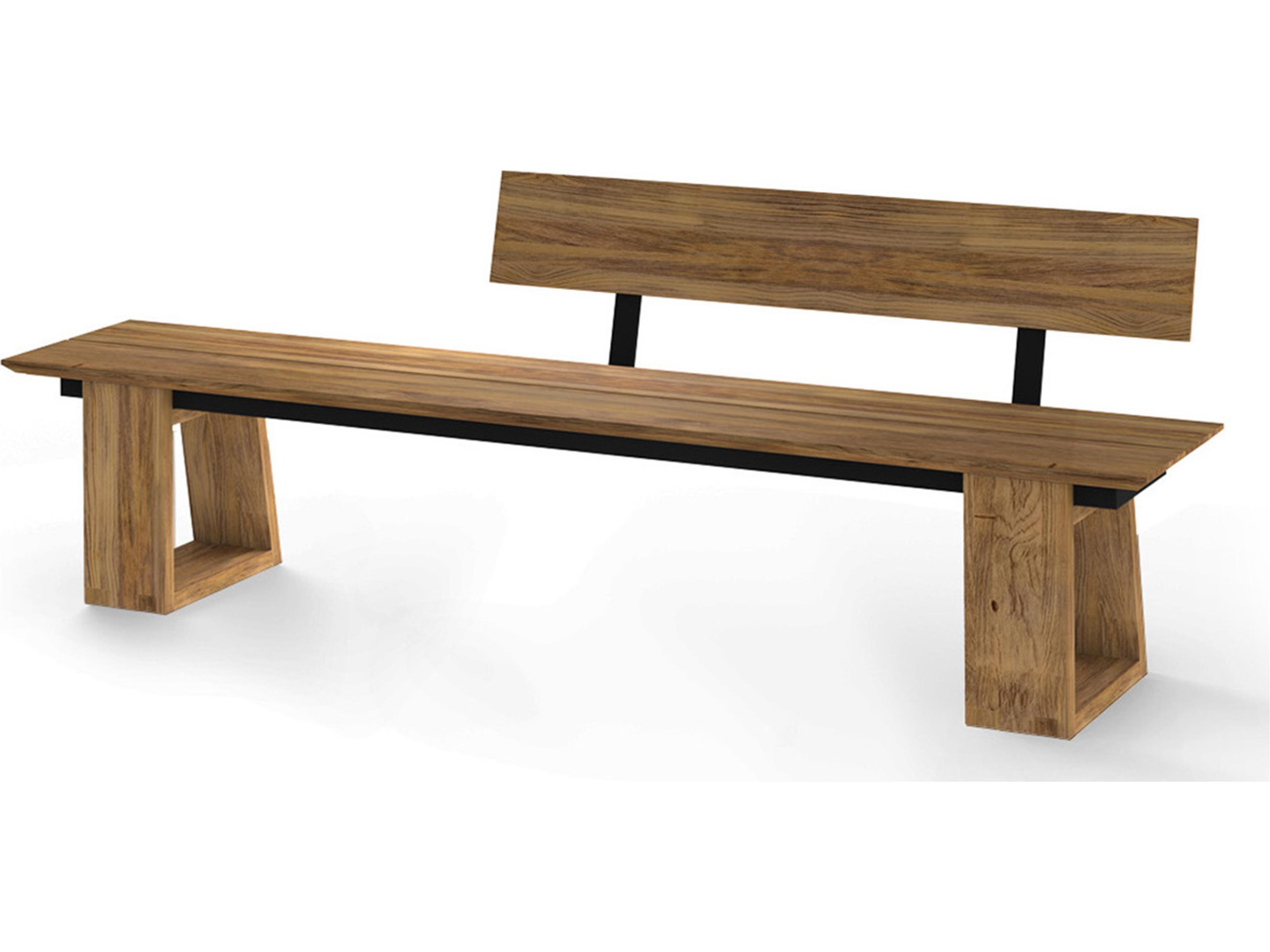 MamaGreen Big Daddy Teak Patio Bench Left Hand Backrest