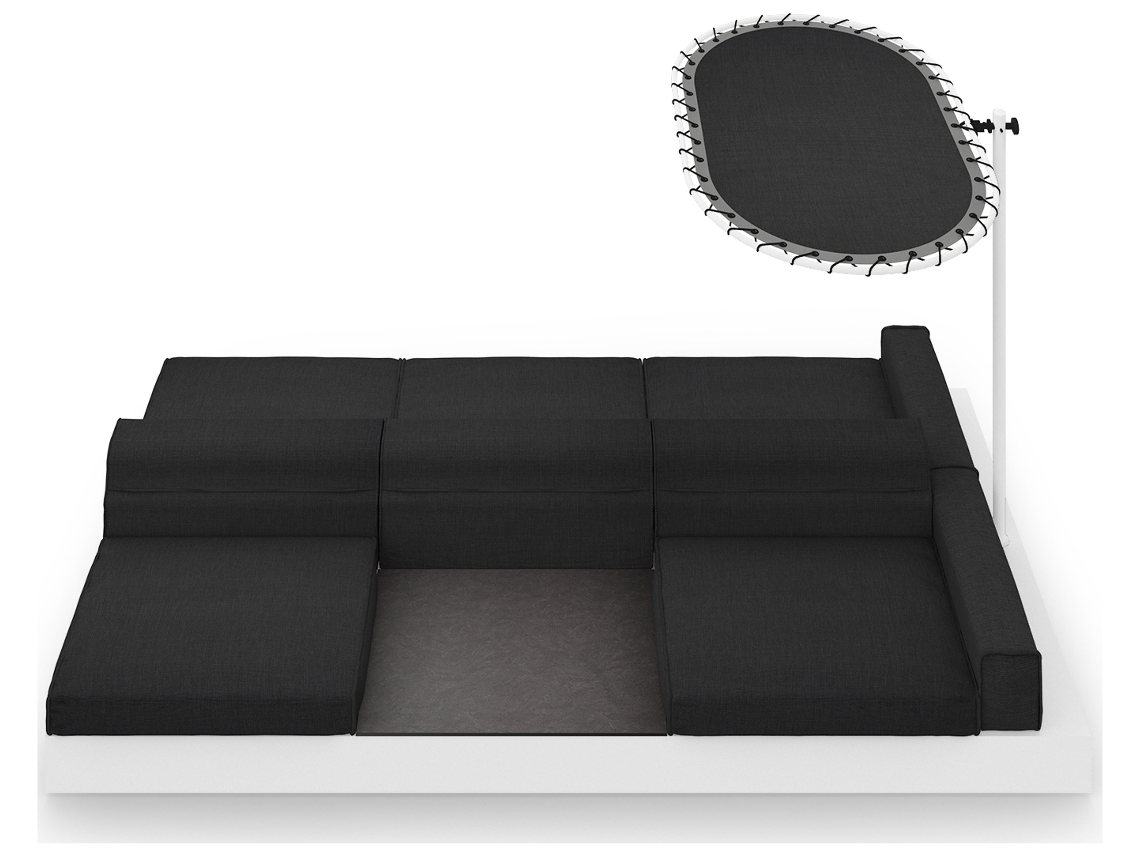 MamaGreen Boulevard Aluminum Double Sided Outdoor Lounge Set