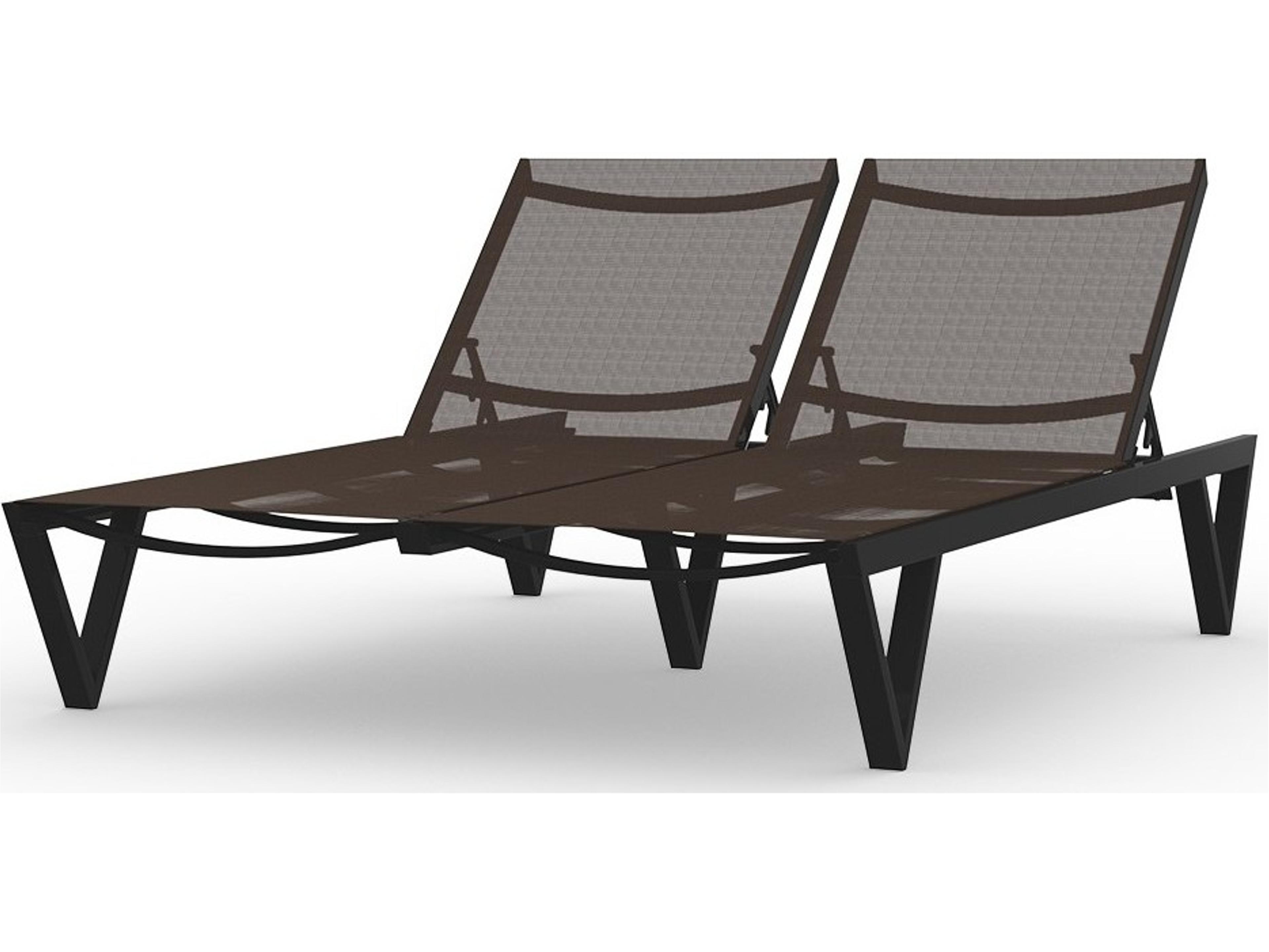 MamaGreen Bondi Aluminum Sling Sunbed Double Patio Chaise Lounge