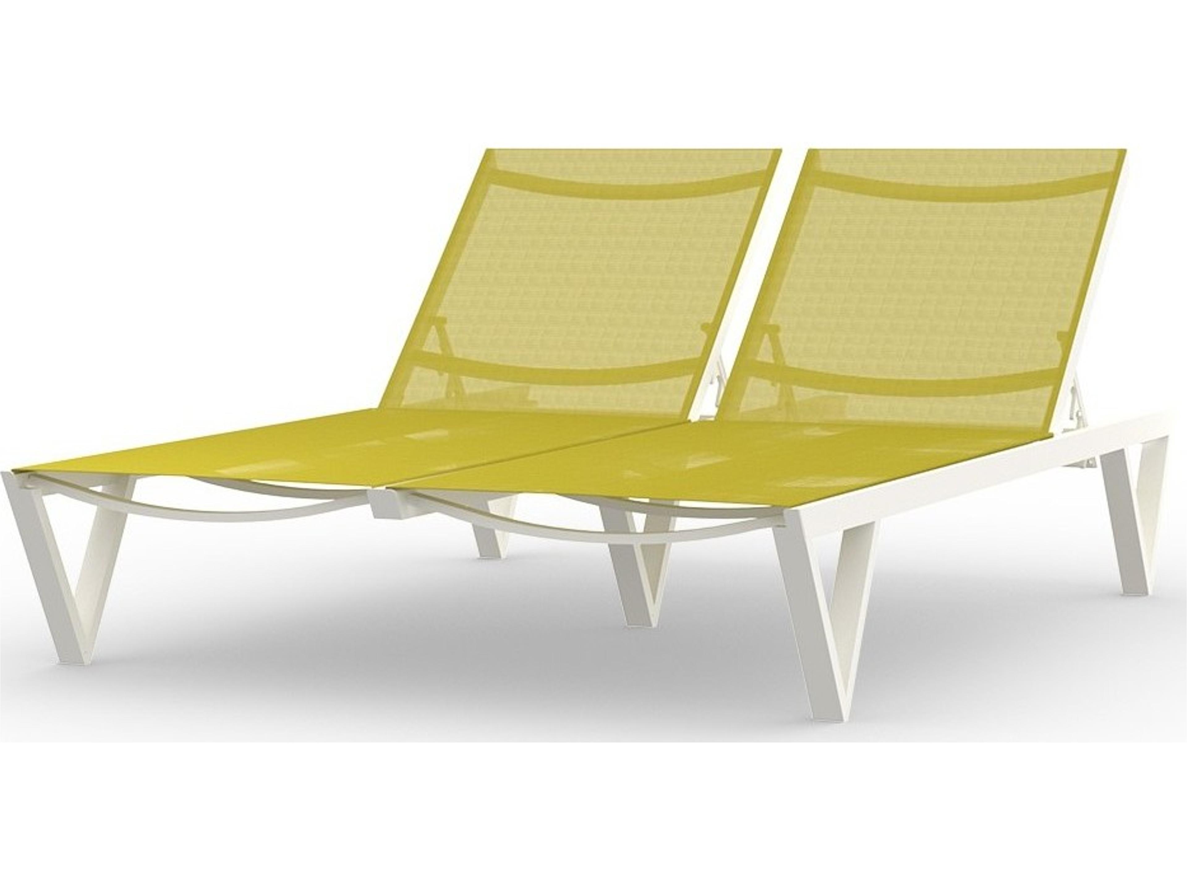 MamaGreen Bondi Aluminum Sling Sunbed Double Patio Chaise Lounge
