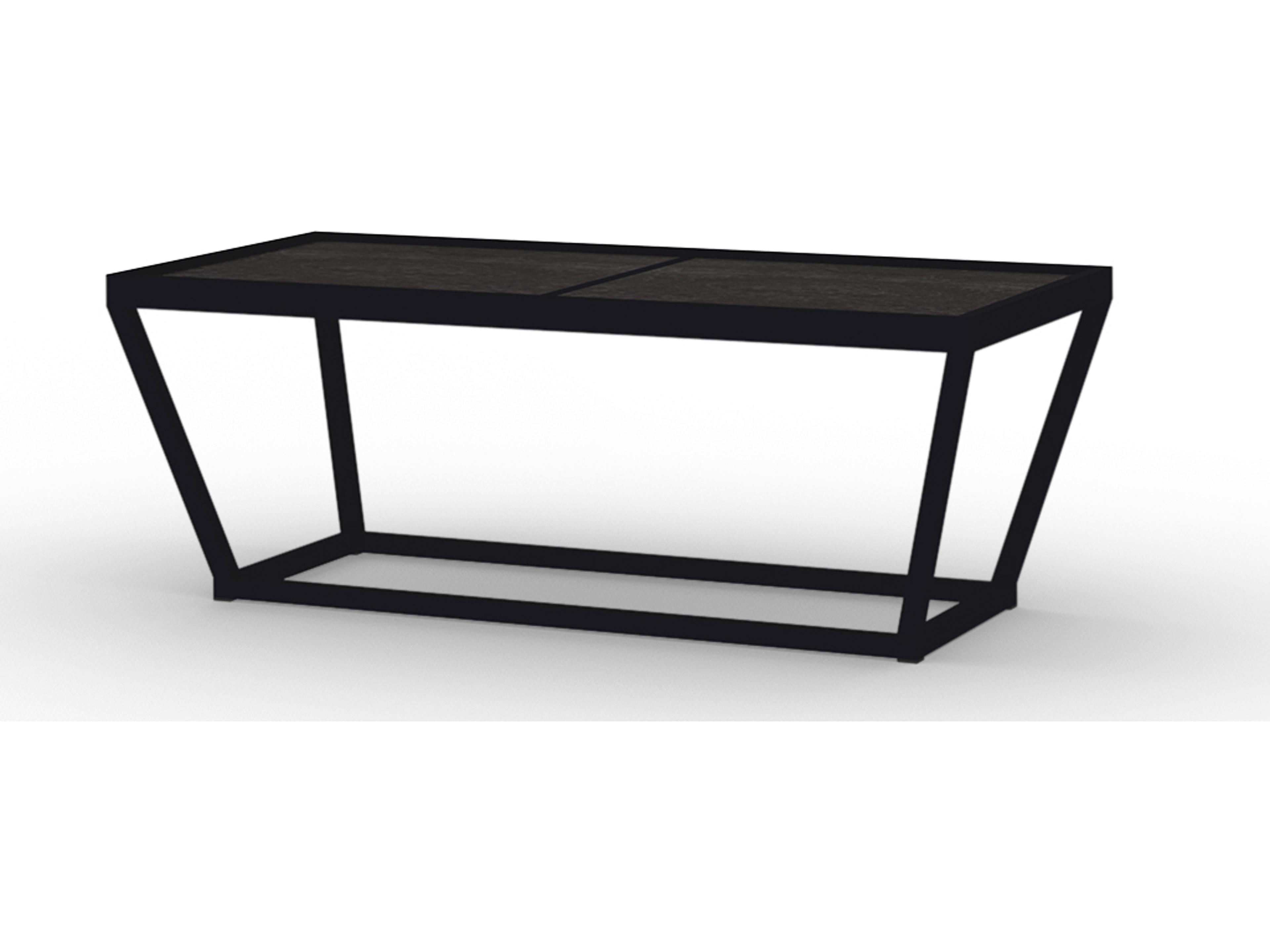 MamaGreen Bondi Aluminum Rectangular HPL Top Outdoor Patio Coffee Table