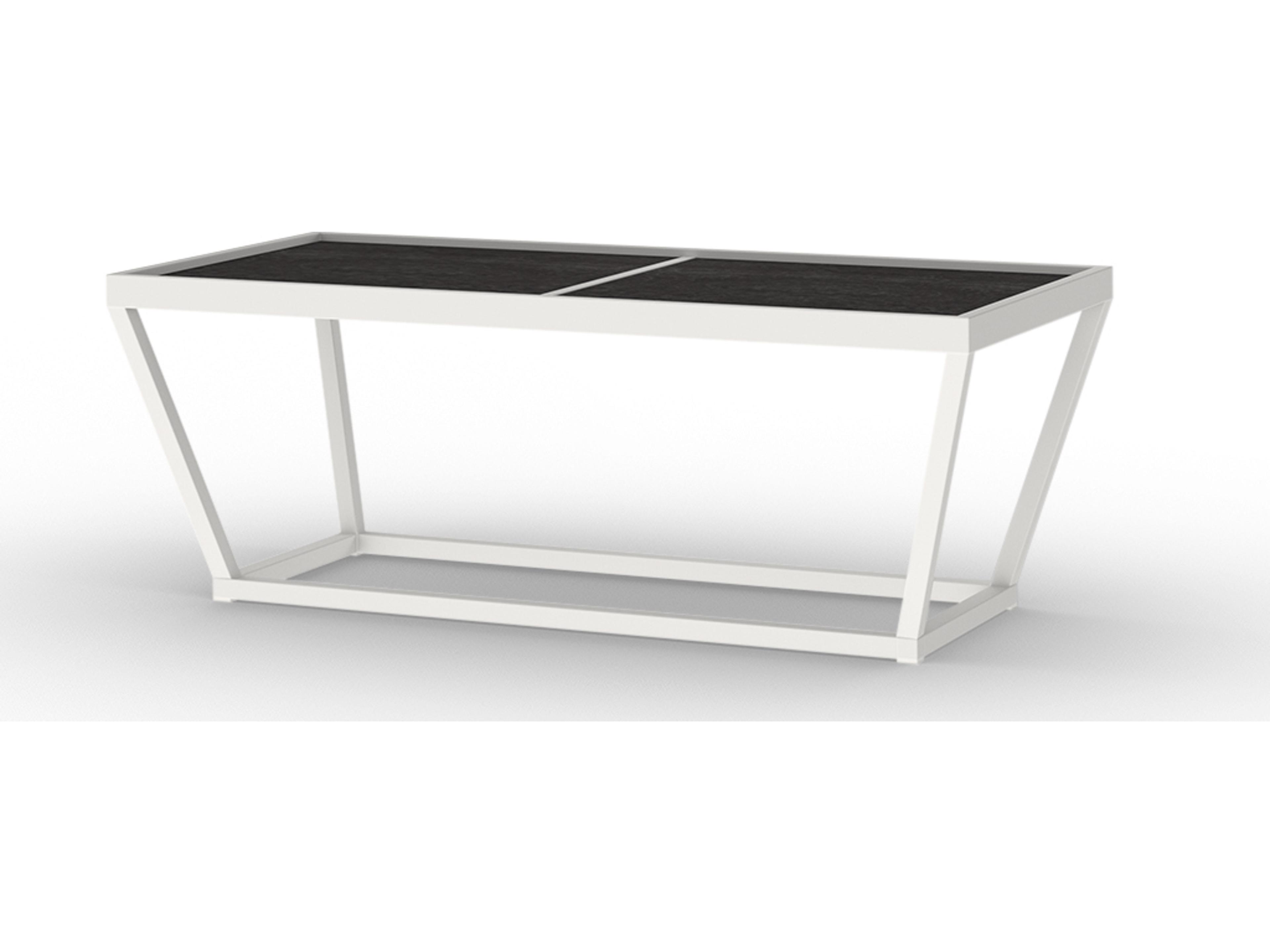 MamaGreen Bondi Aluminum Rectangular HPL Top Outdoor Patio Coffee Table