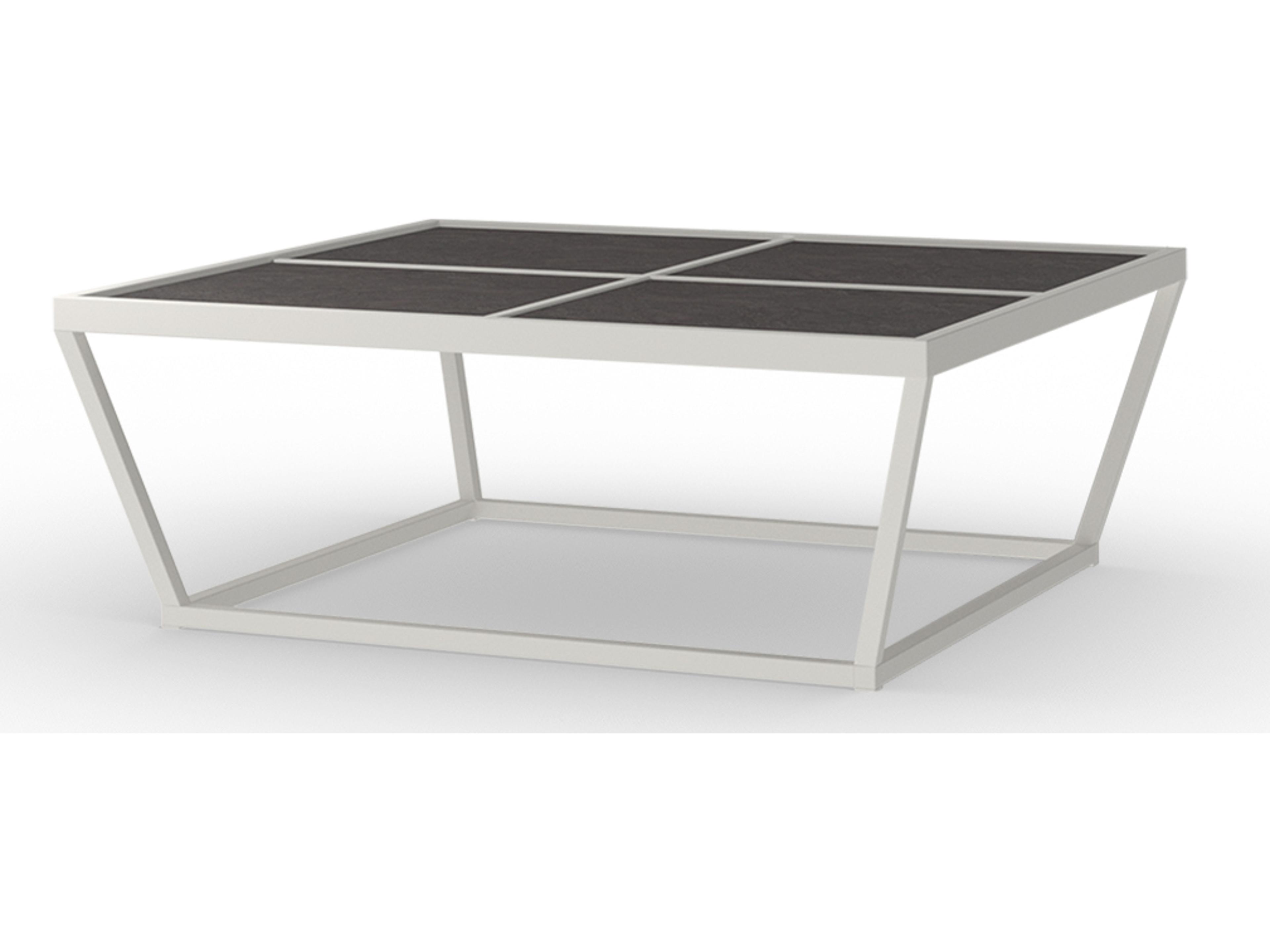 MamaGreen Bondi Aluminum Big Square HPL Top Square Outdoor Coffee Table
