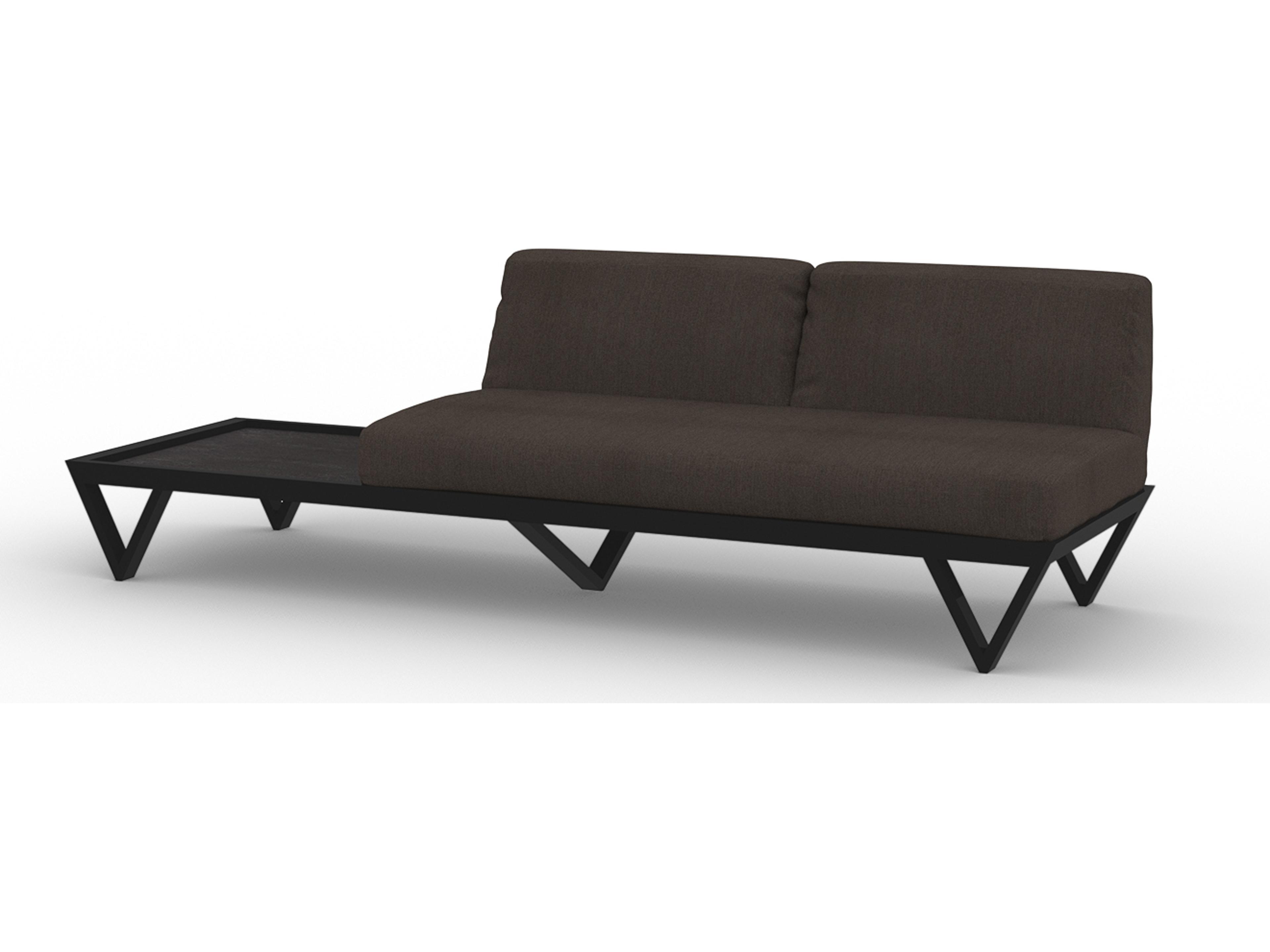 MamaGreen Bondi Belle Aluminum Sectional Outdoor Loveseat with HPL Table