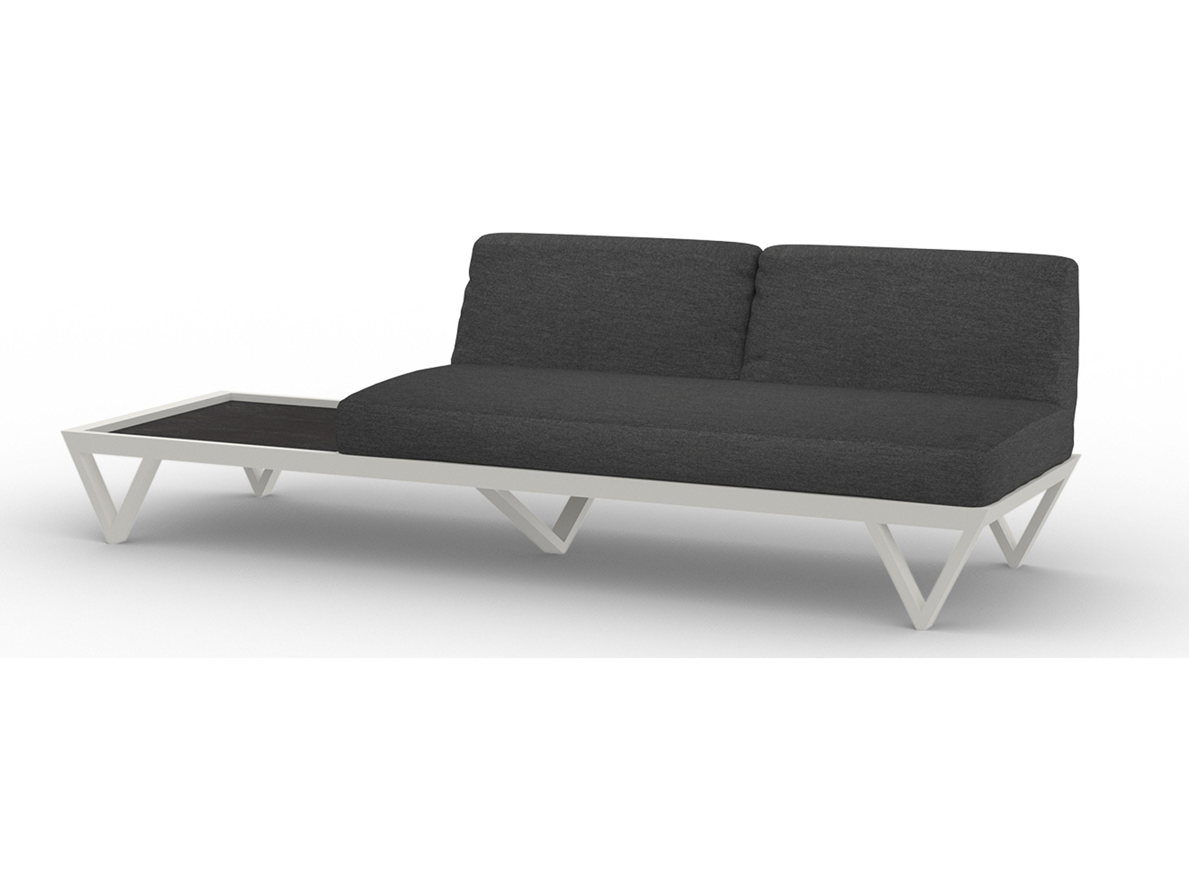 MamaGreen Bondi Belle Aluminum Sectional Outdoor Loveseat with HPL Table