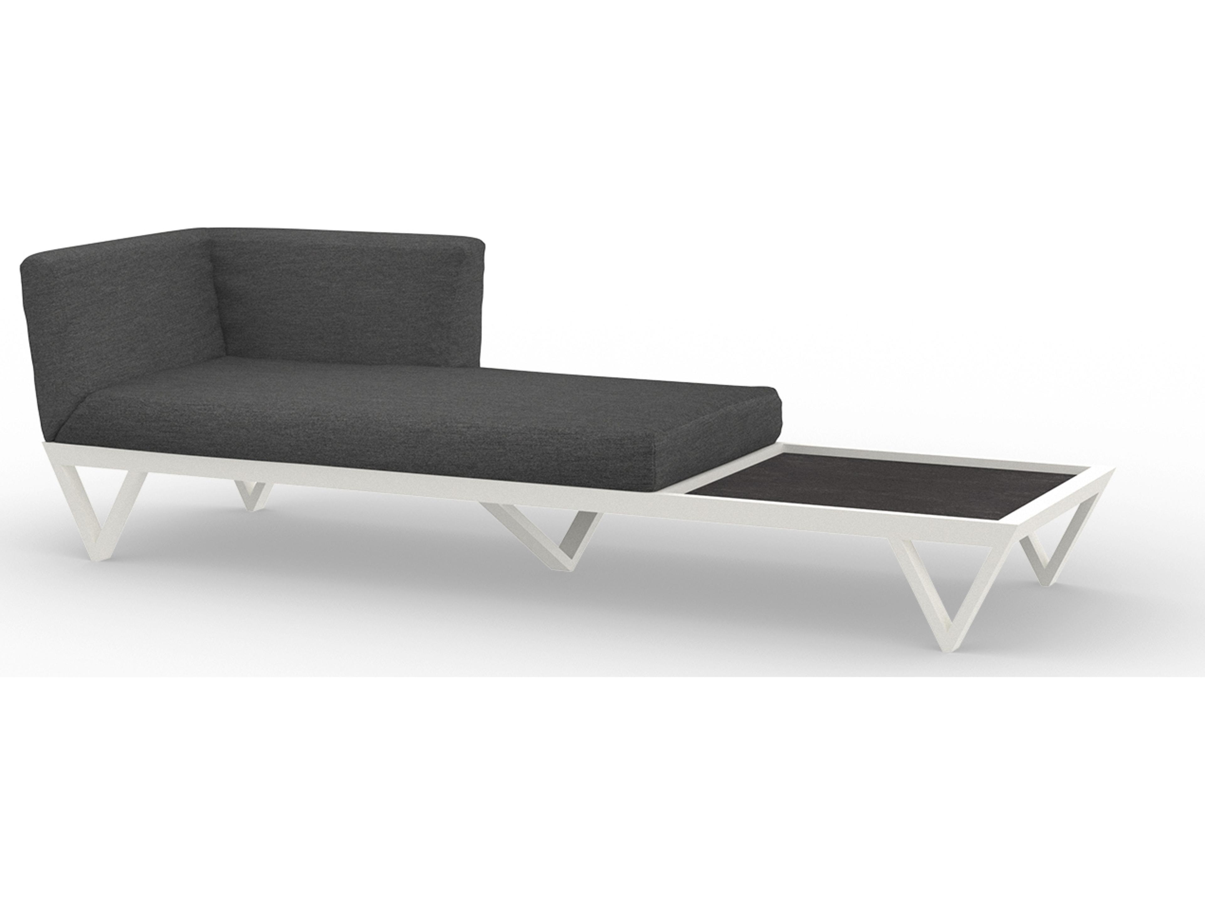 MamaGreen Bondi Belle Aluminum Sofa Outdoor Patio Chaise Lounge with HPL Table