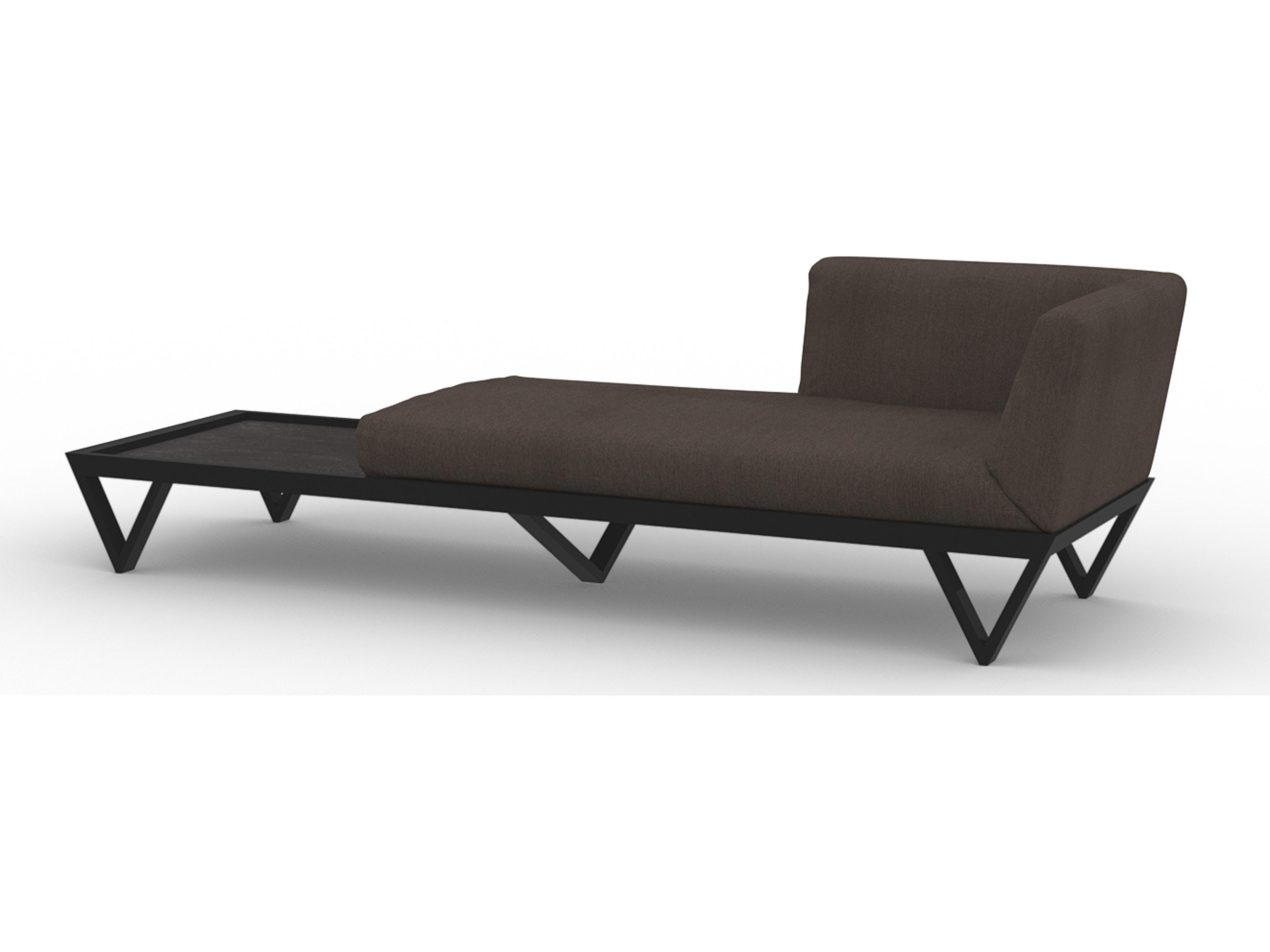 MamaGreen Bondi Belle Aluminum Sofa Patio Chaise Lounge with HPL Table