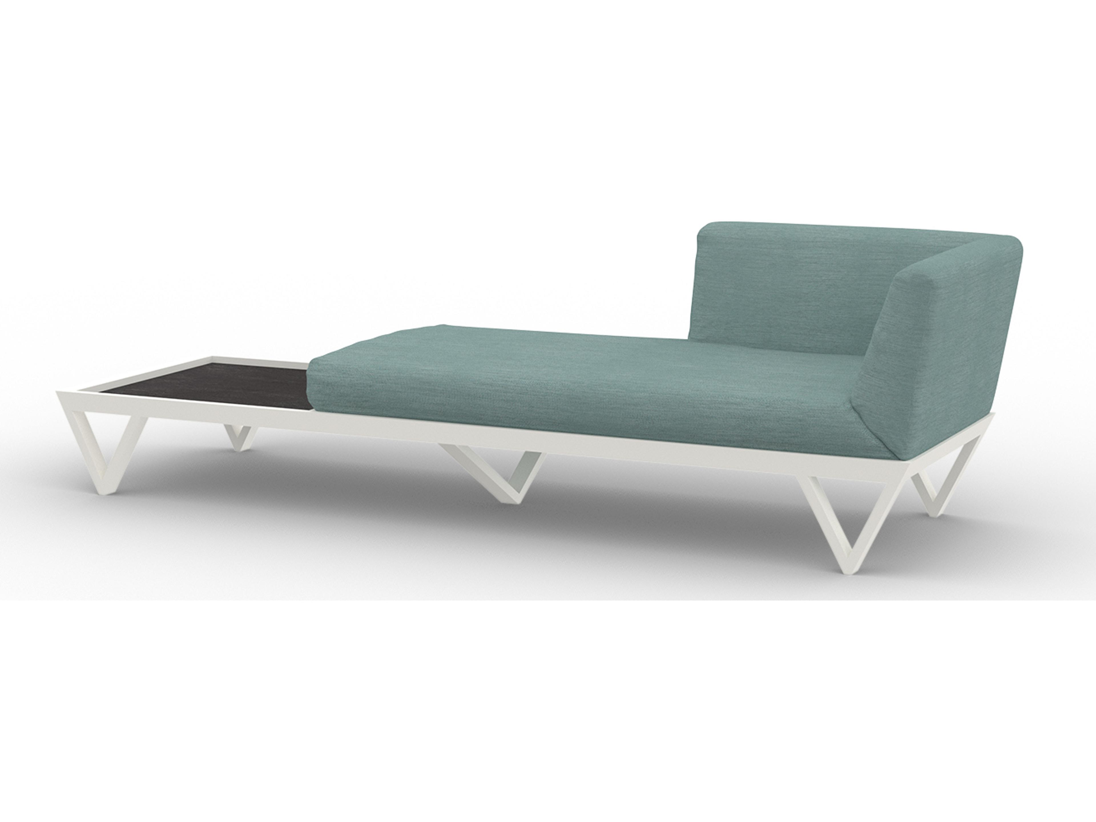 MamaGreen Bondi Belle Aluminum Sofa Patio Chaise Lounge with HPL Table