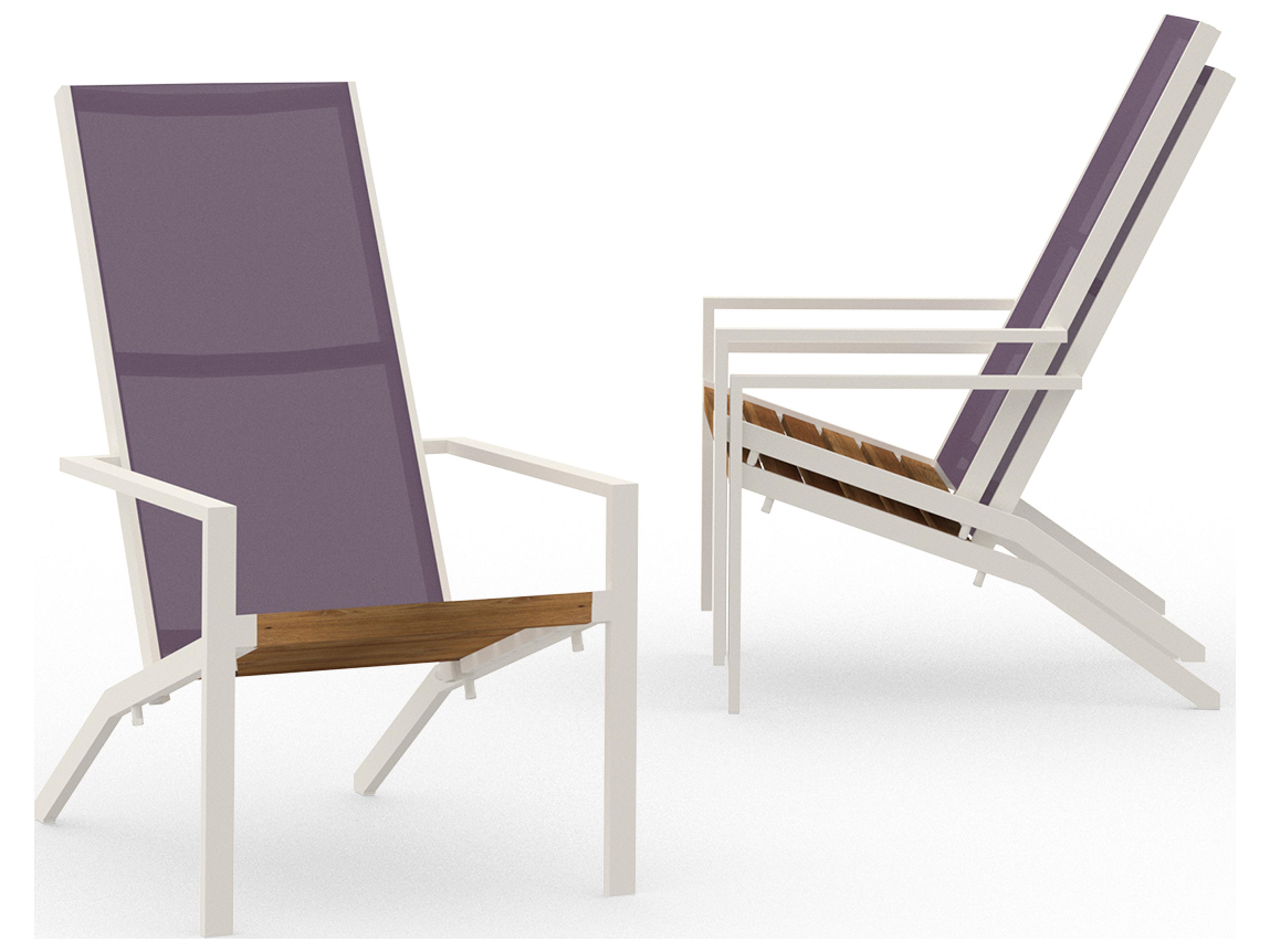 MamaGreen Bondi Sling Aluminum Teak Tall Adirondack