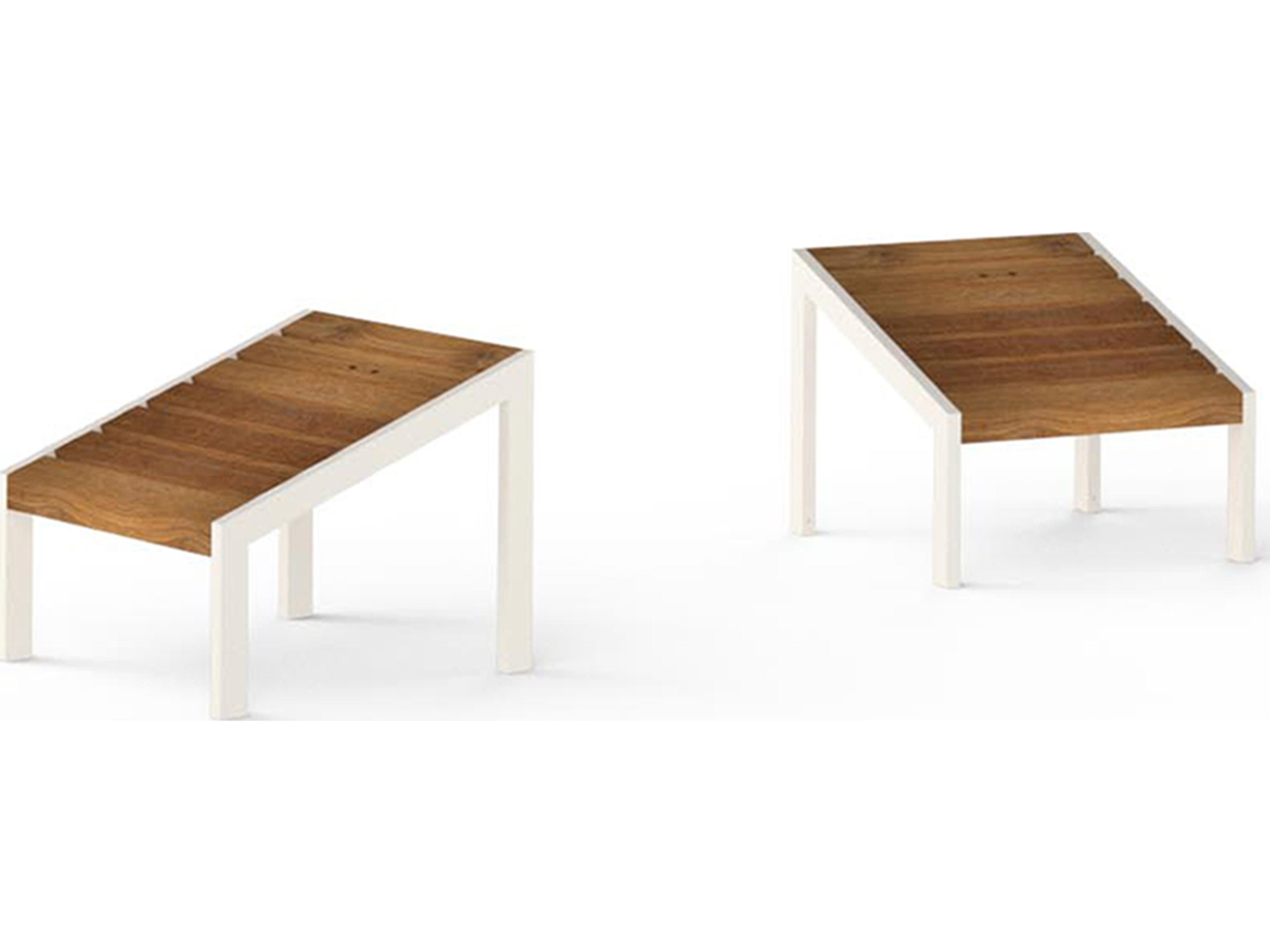 MamaGreen Bondi Aluminum Teak Tall Adirondack Footrest