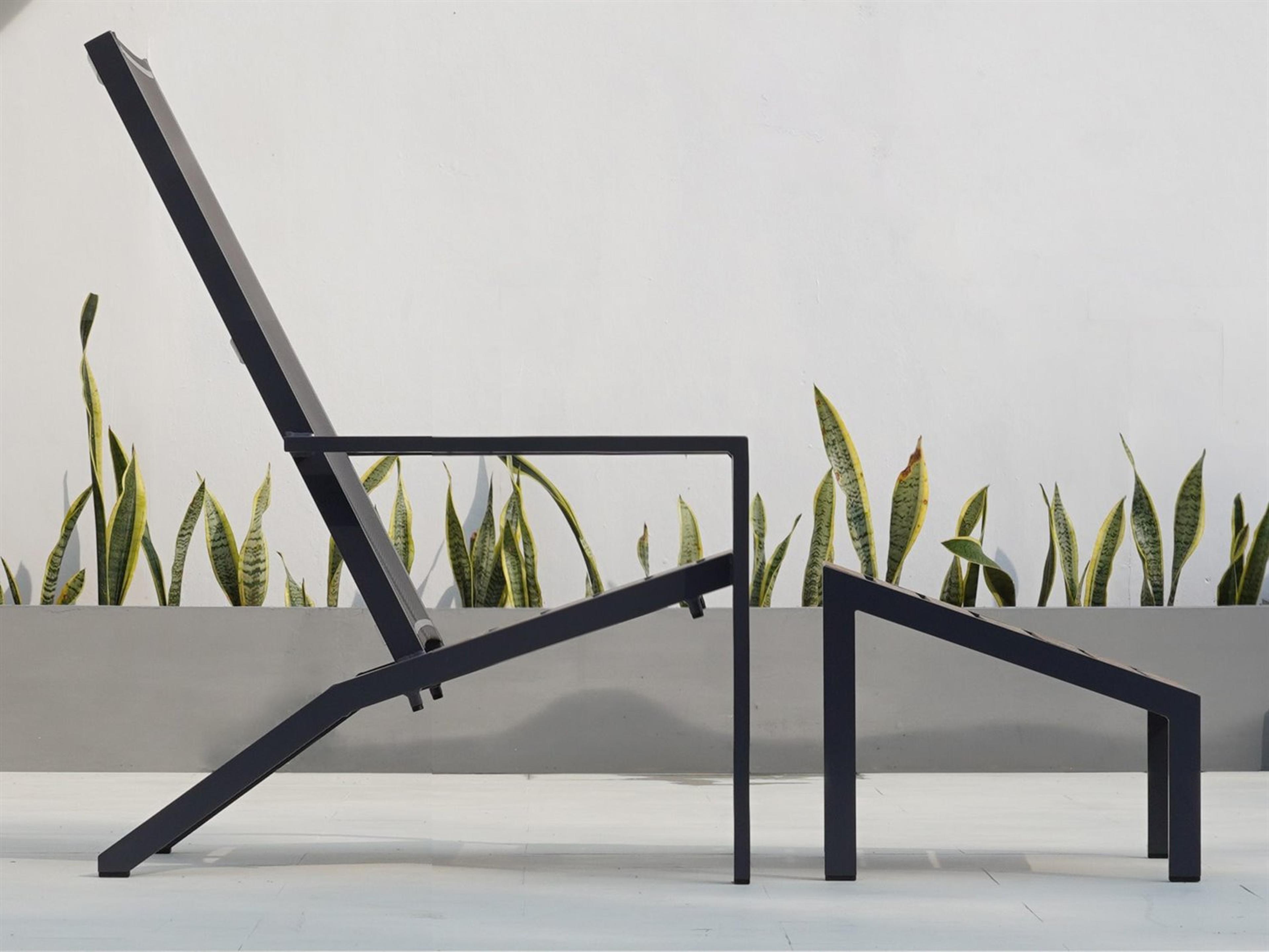 MamaGreen Bondi Sling Aluminum Teak Outdoor Patio Lounge Set