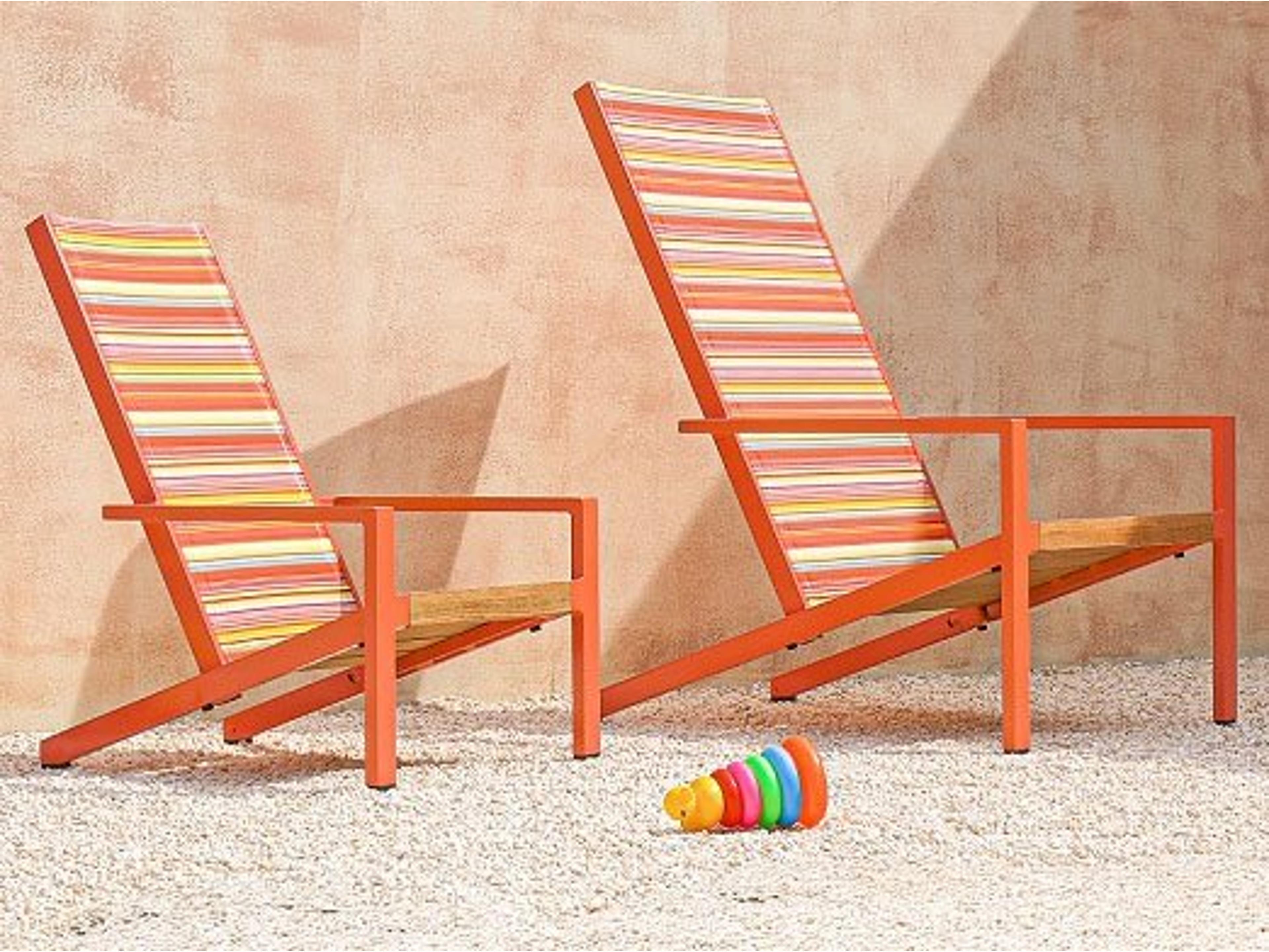 MamaGreen Bondi Sling Aluminum Teak Lounge Set