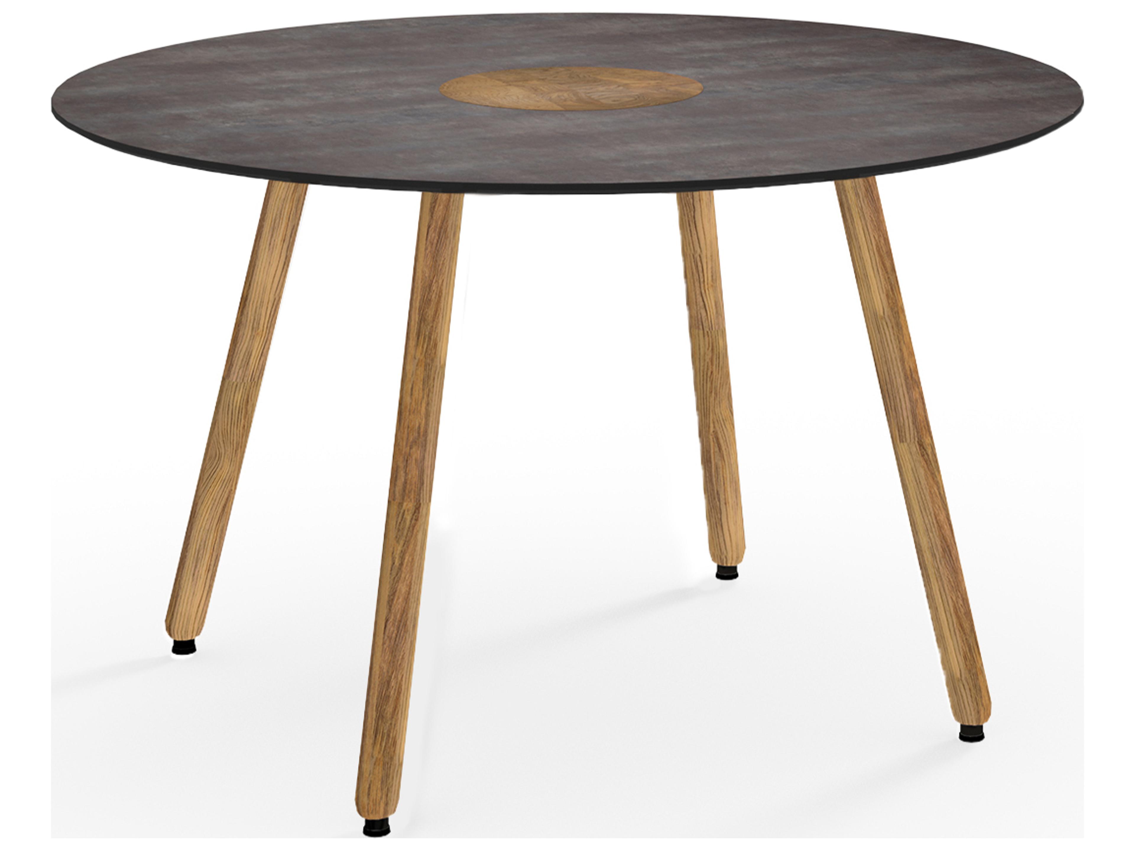 MamaGreen Bono Teak Round Outdoor Patio Dining Table