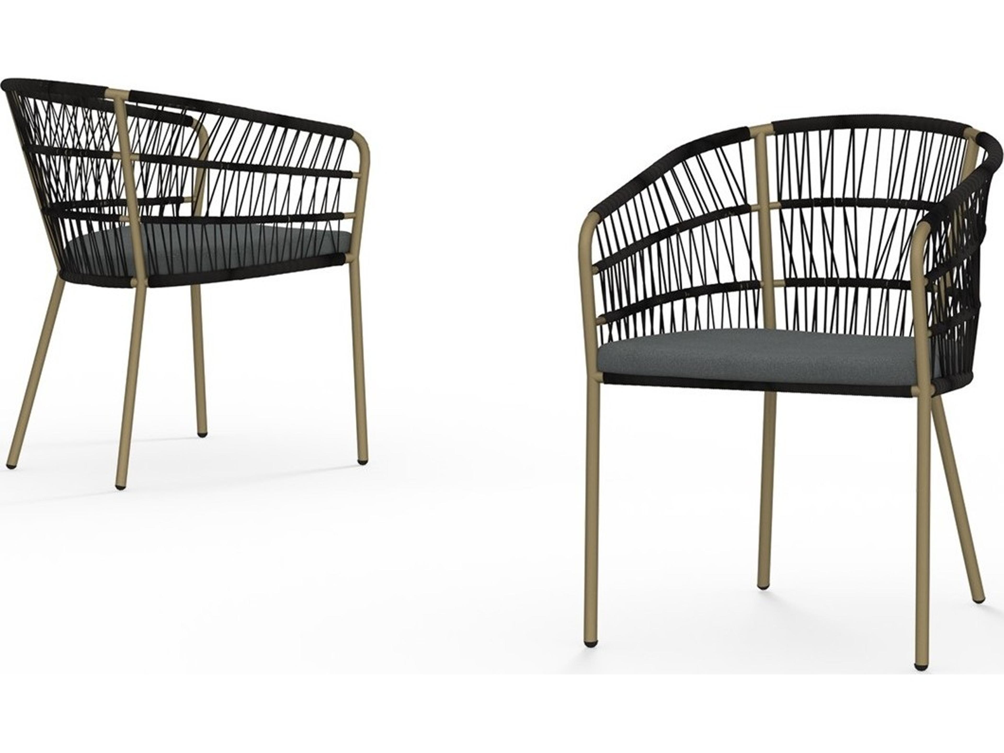 MamaGreen Bono Aluminum Cushion Outdoor Patio Dining Arm Chair